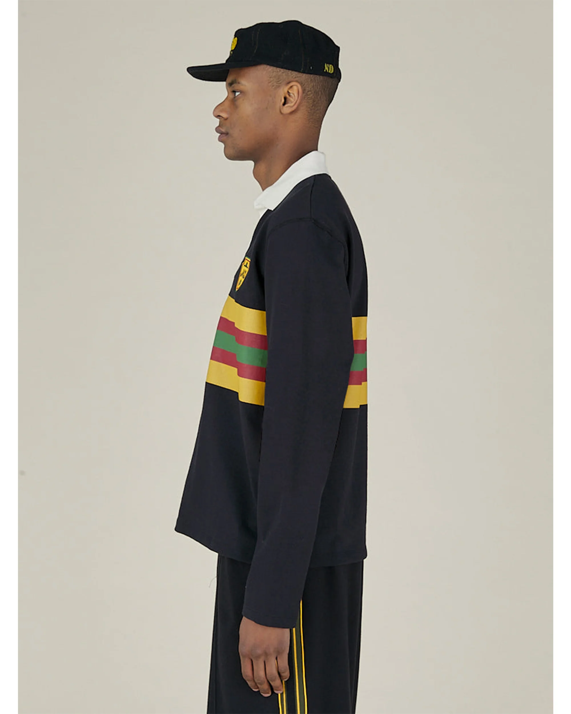 STRIPED RUGBY - BLACK - Image 4