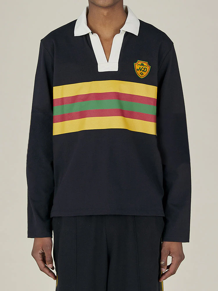 STRIPED RUGBY - BLACK - Image 9
