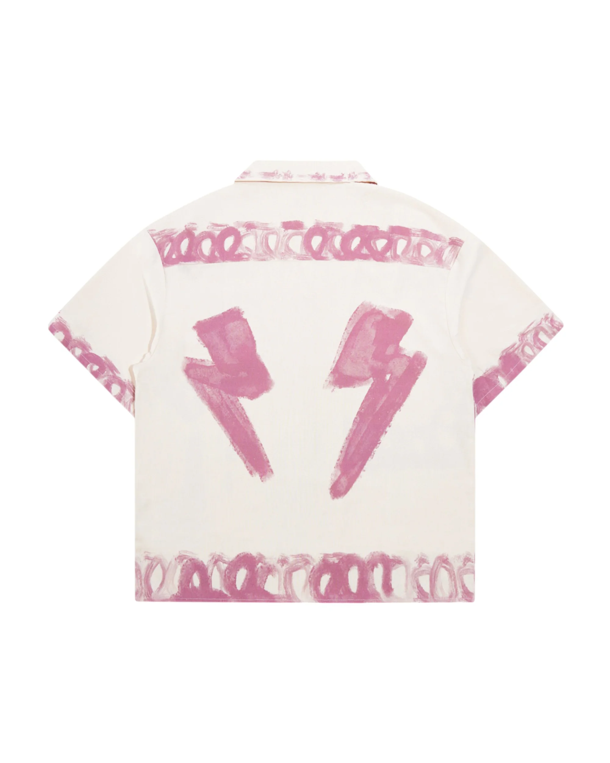 Strokes Button Up Shirt - Cream/Pink - Image 2