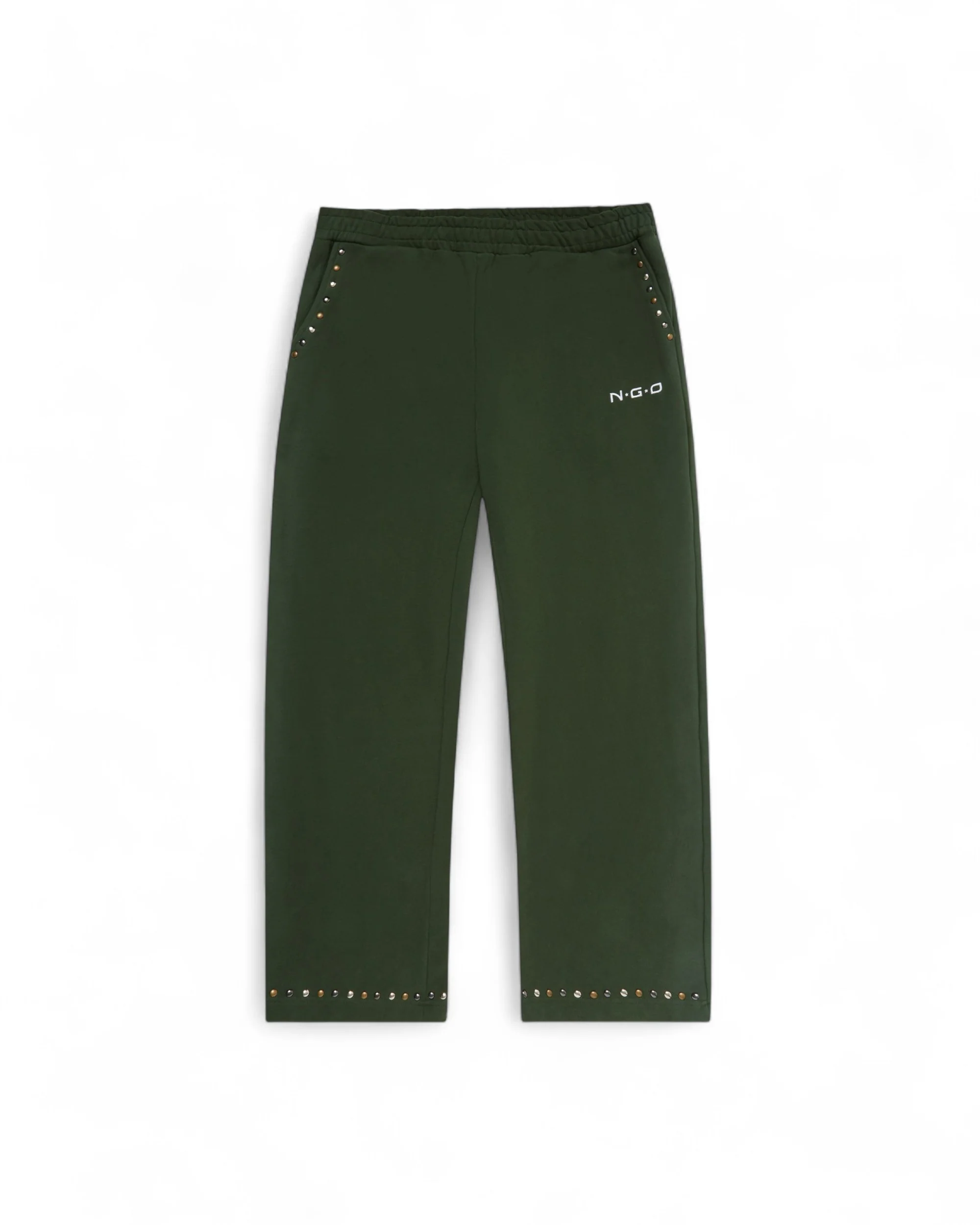 STUDDED GREEN SWEATPANTS