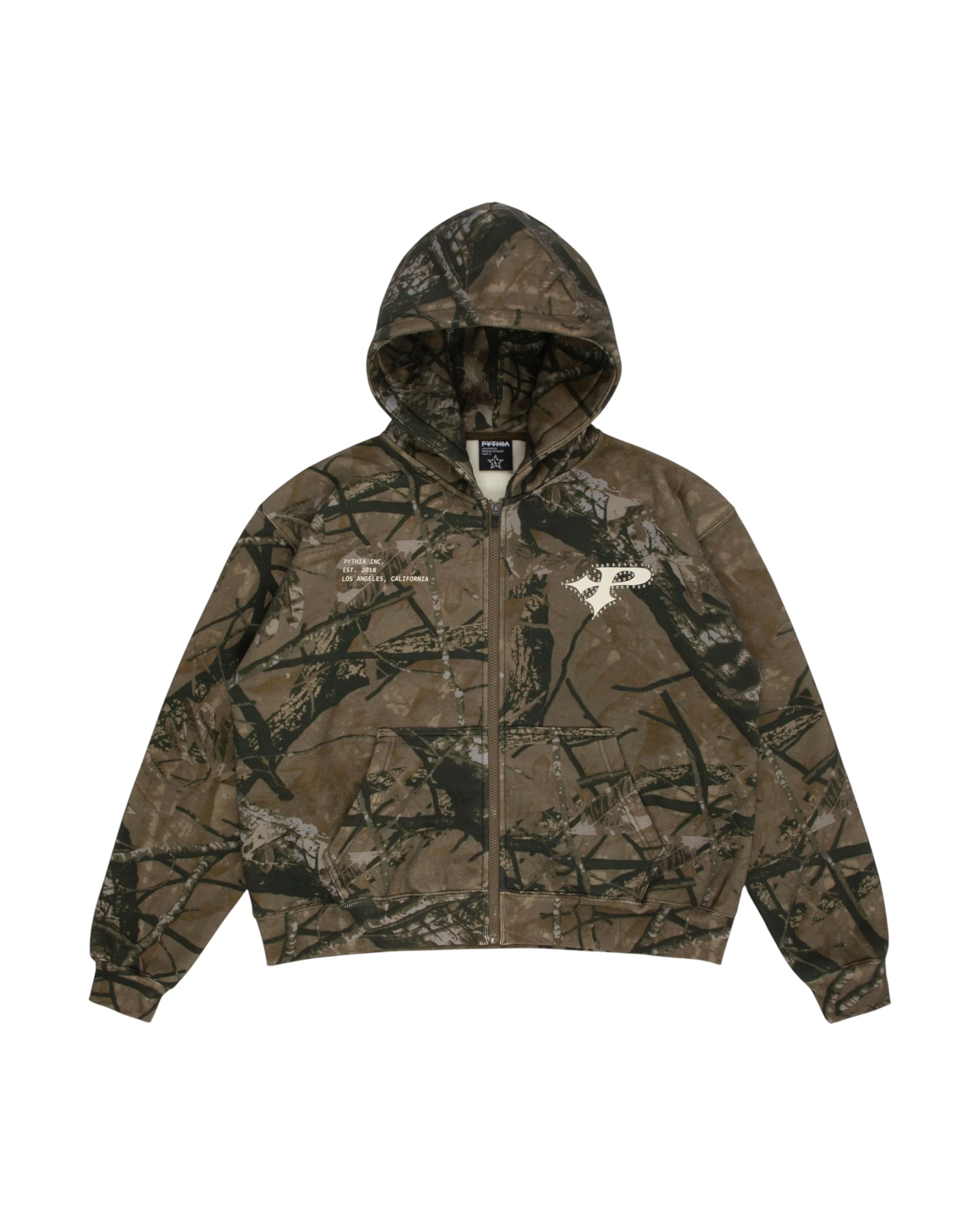 STUDDED LOGO HOODIE - CAMO