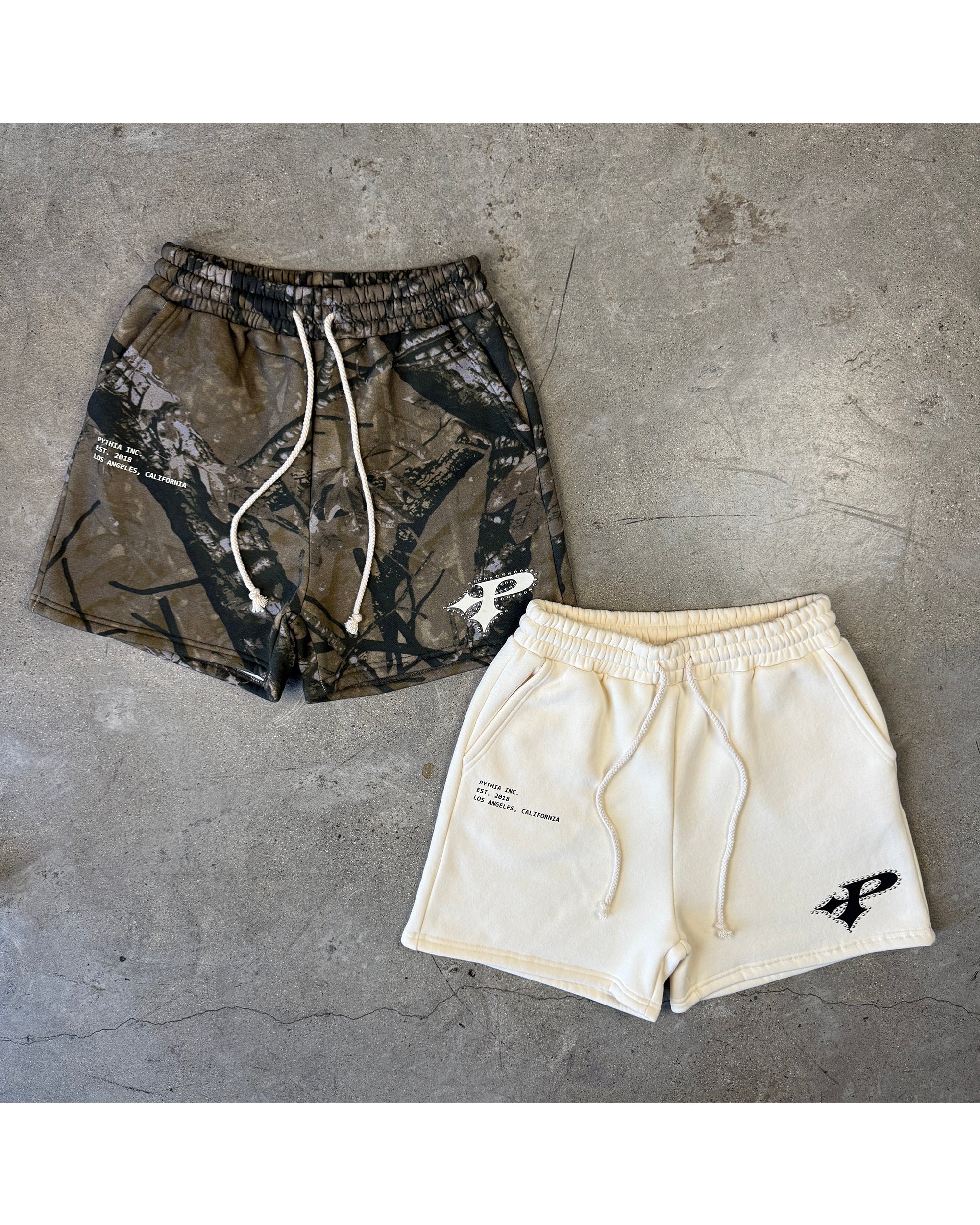 STUDDED SWEAT SHORT - CAMO - Image 3