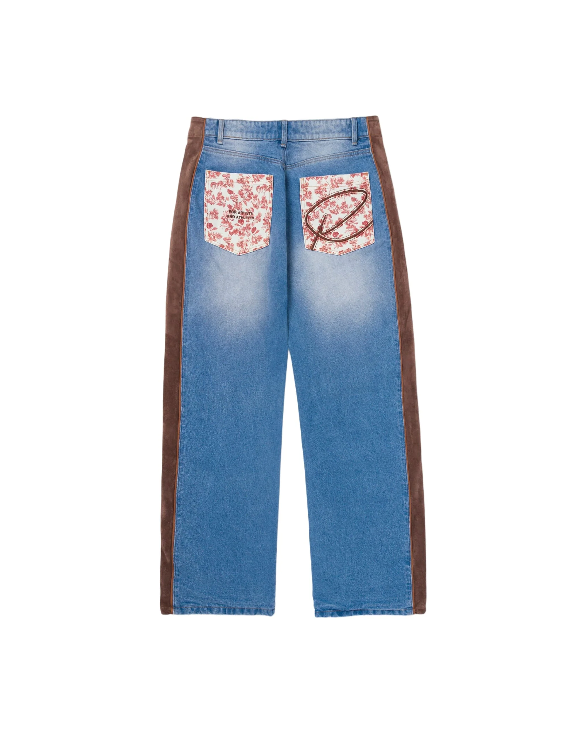 SUEDE SIDE PANEL JEANS - Image 3