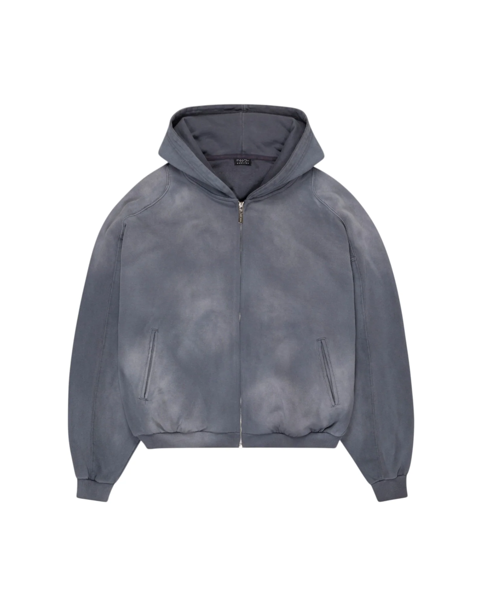 SUNFADED GRAY ZIP UP HOODIE