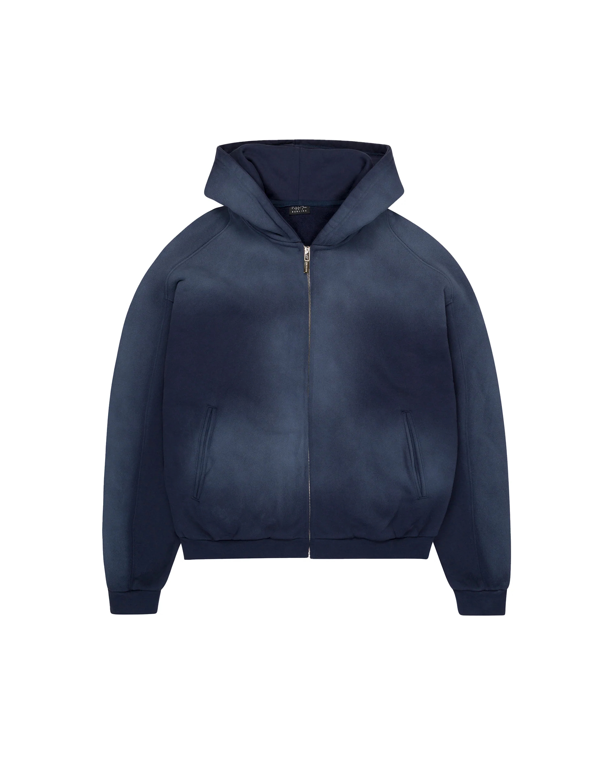 sunfaded navy zip up hoodie