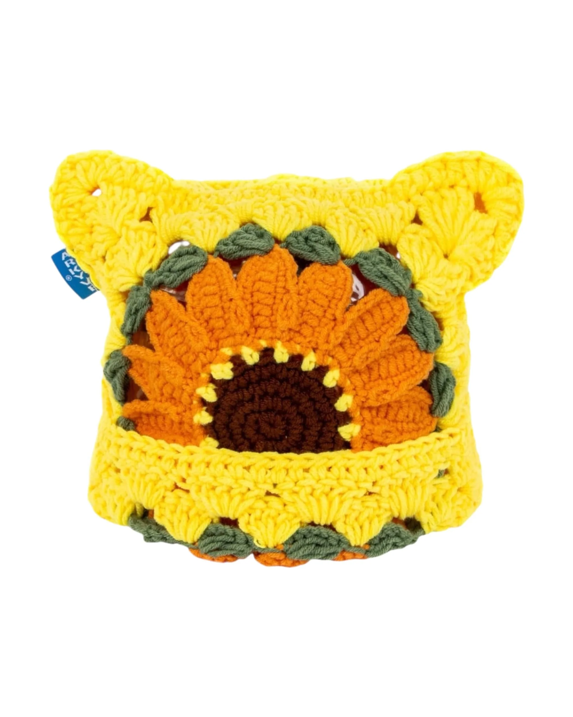 Sunflower Crochet Cat Hat