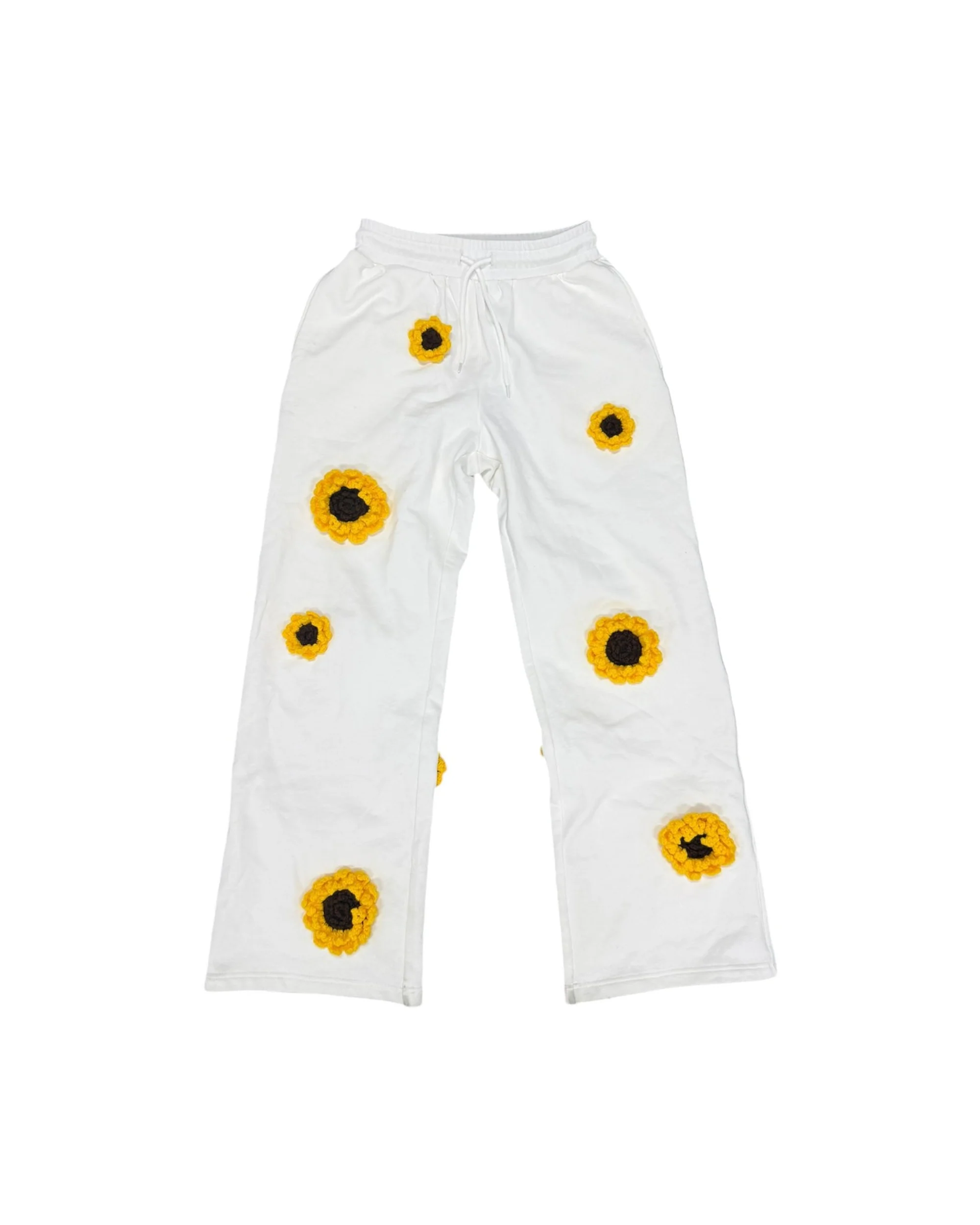 Sunflower Patch Crochet Sweatpants