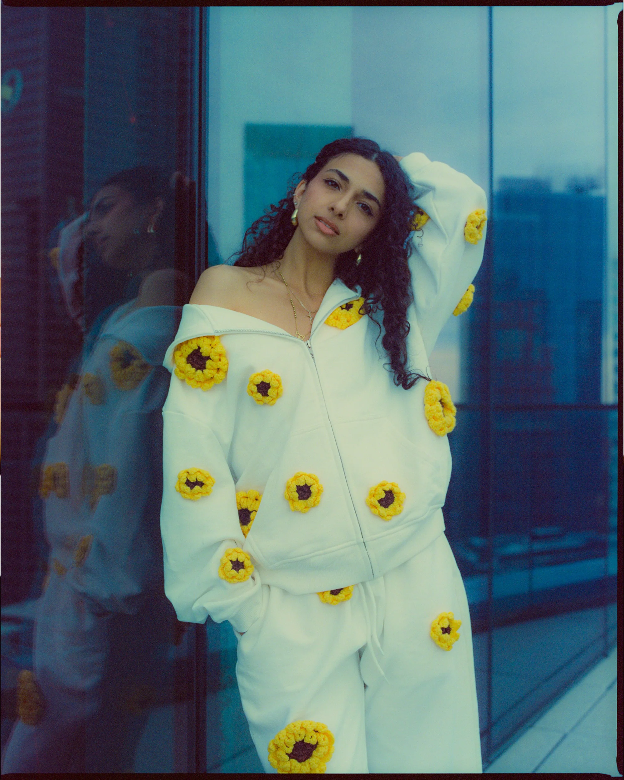 Sunflower Patch Crochet Sweatshirt - Image 3