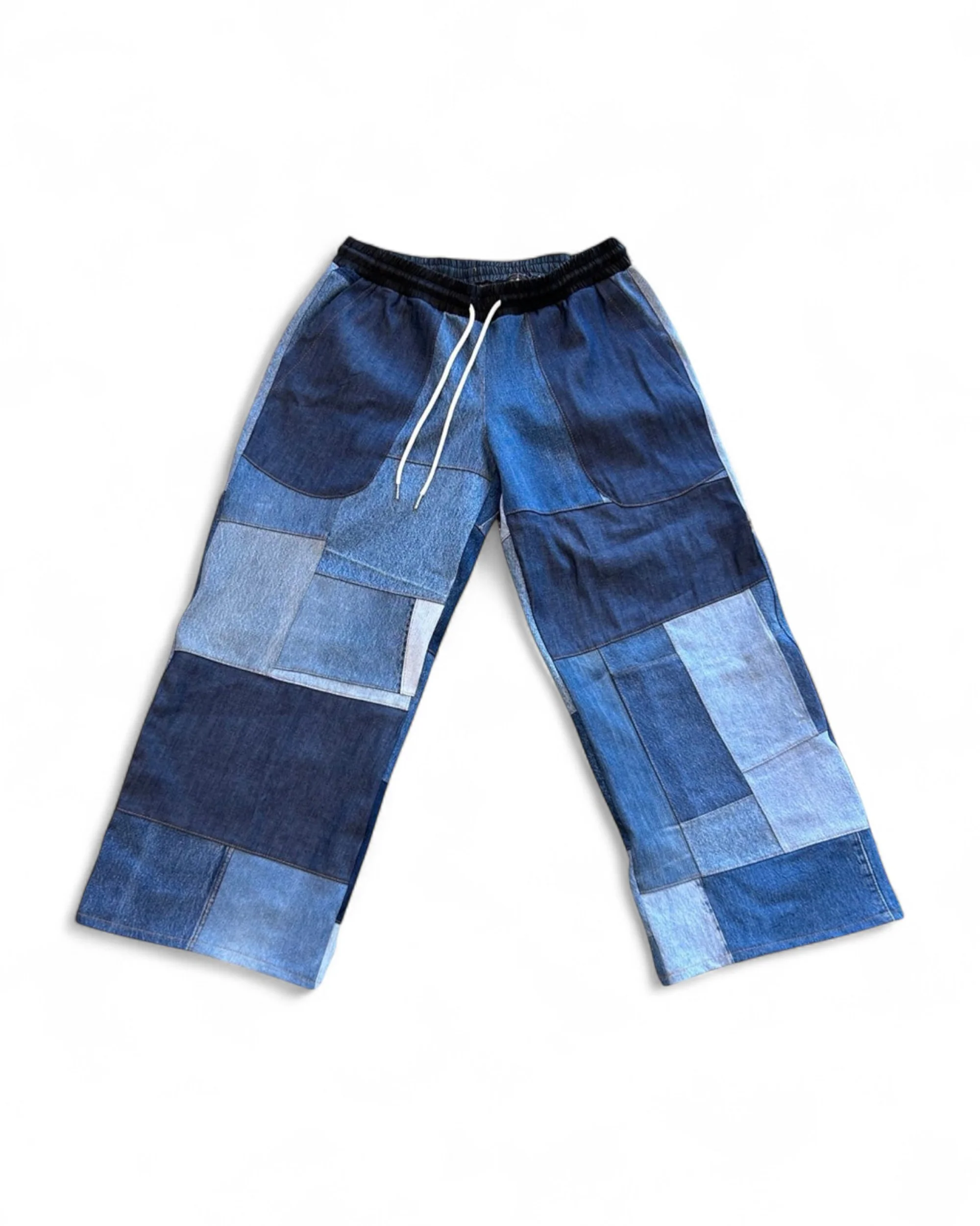 Super Wide Multi Tonal Denim Pant