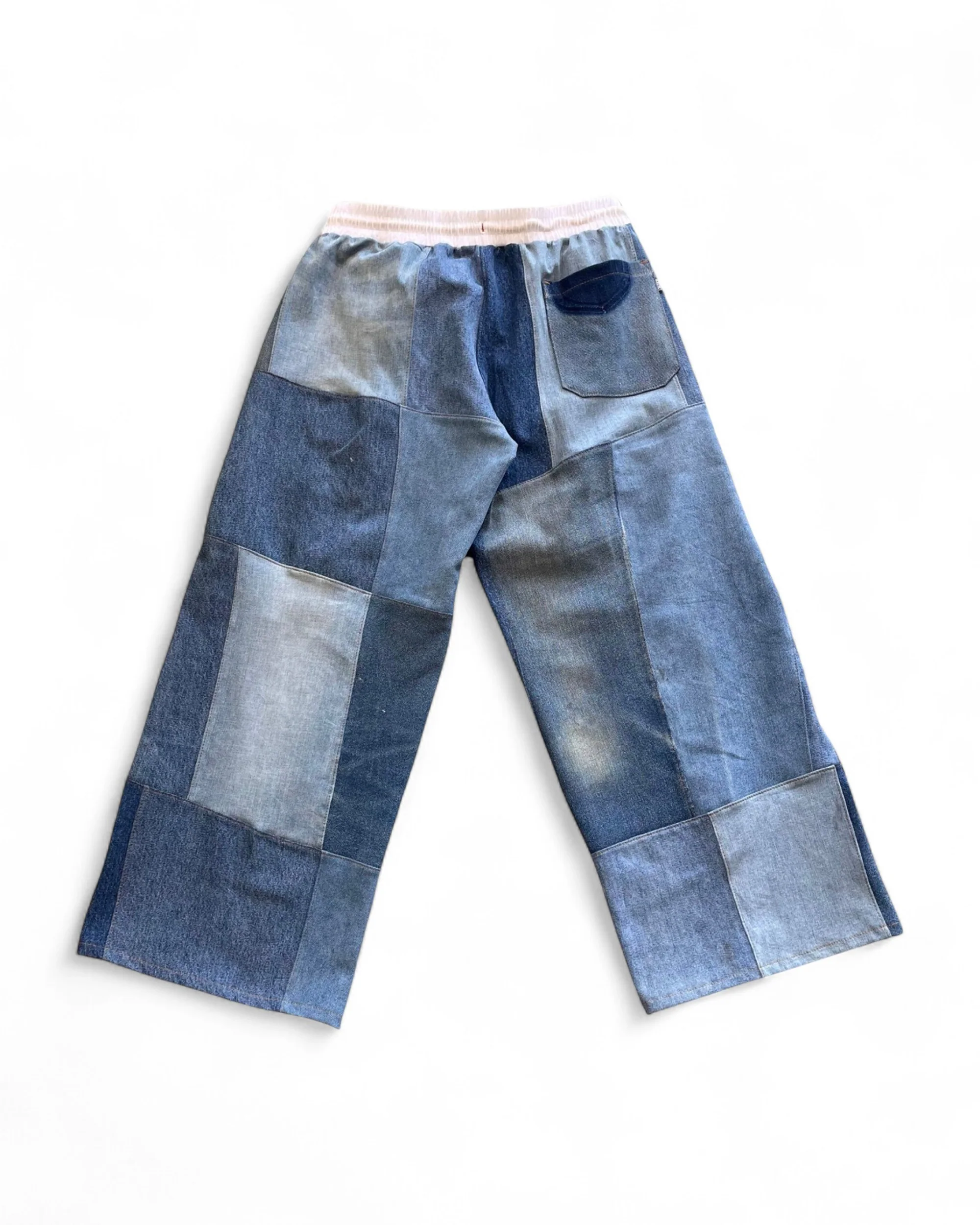 Super Wide Multi Tonal Denim Pant - Image 4