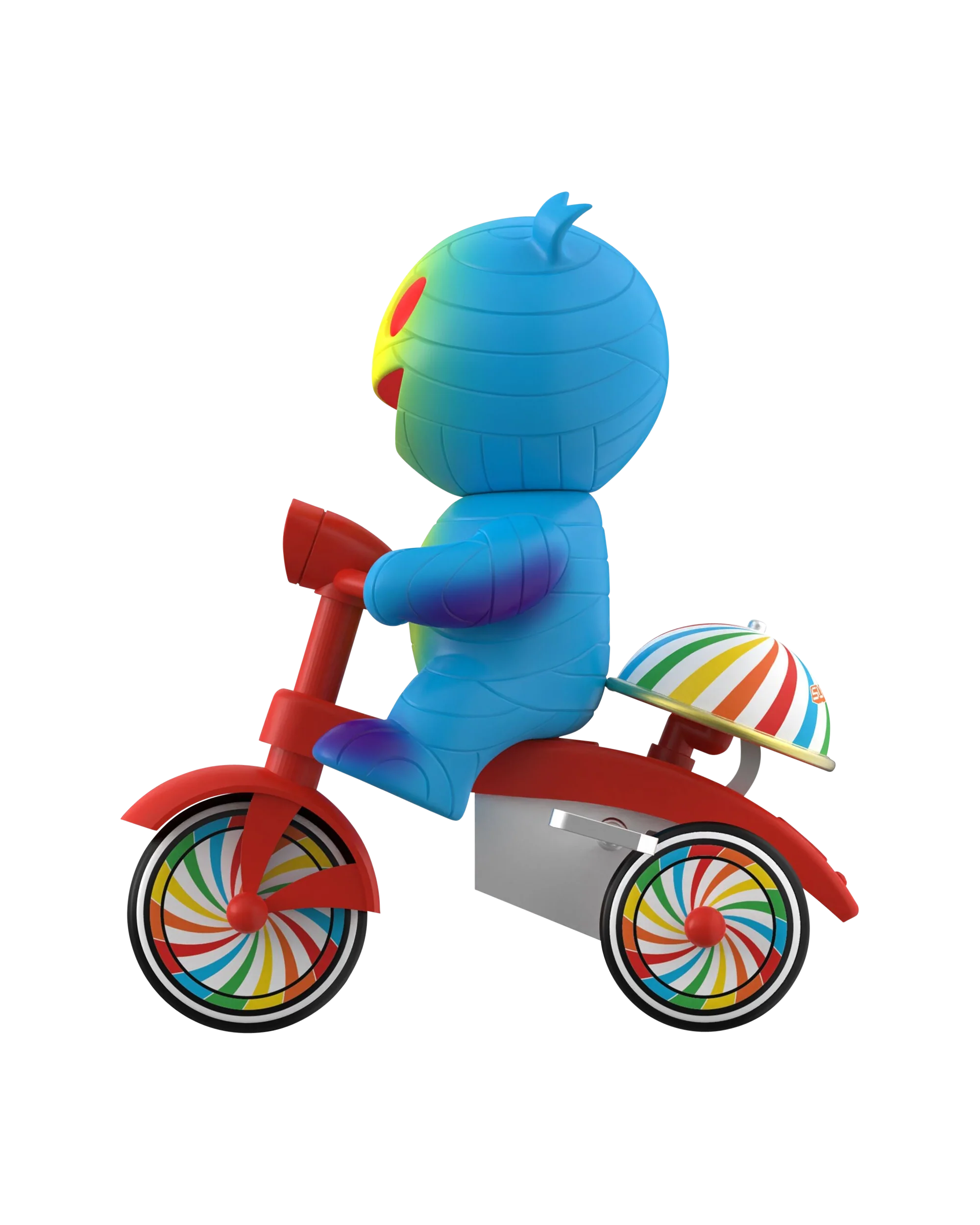 Super7 Super Cycles - Mummy Boy (Blue w/ Red Trike) - Image 2