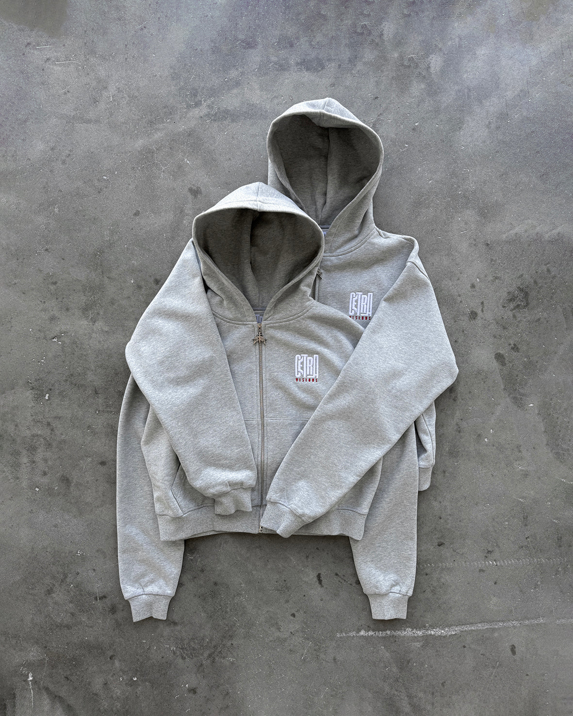 SUPERIOR GREY ZIP HOODIE - Image 8