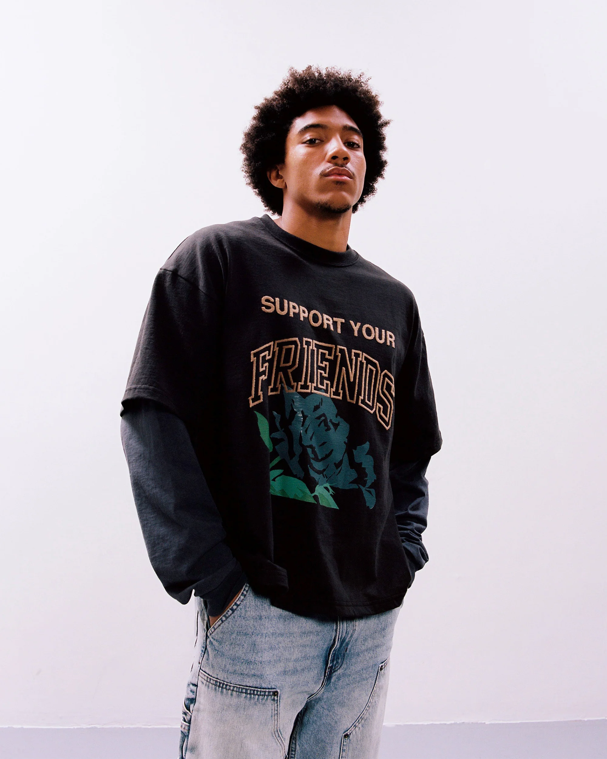 Support Your Friends Double Layer L/S Tee - Image 4