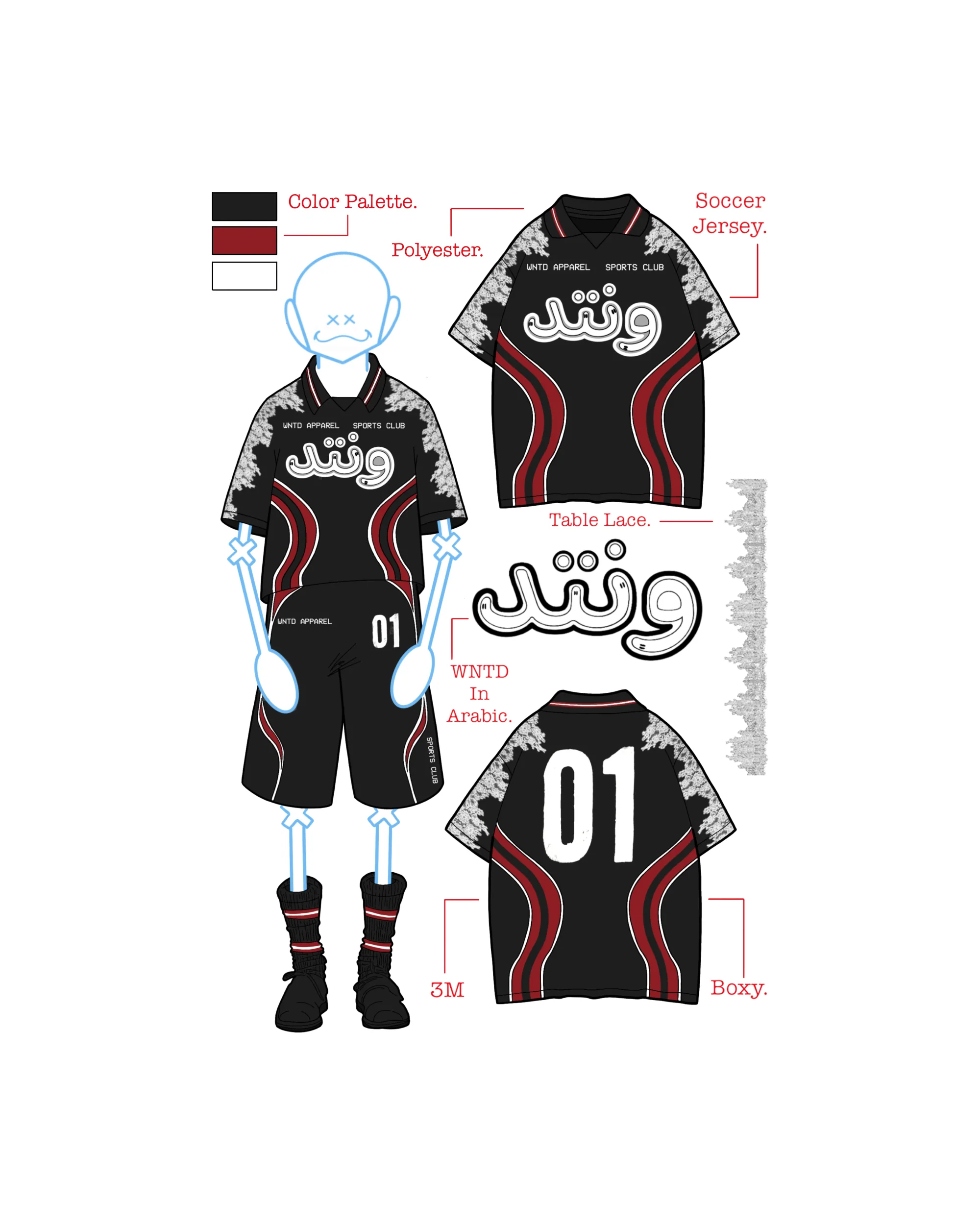 Table Lace Soccer Jersey - Image 5