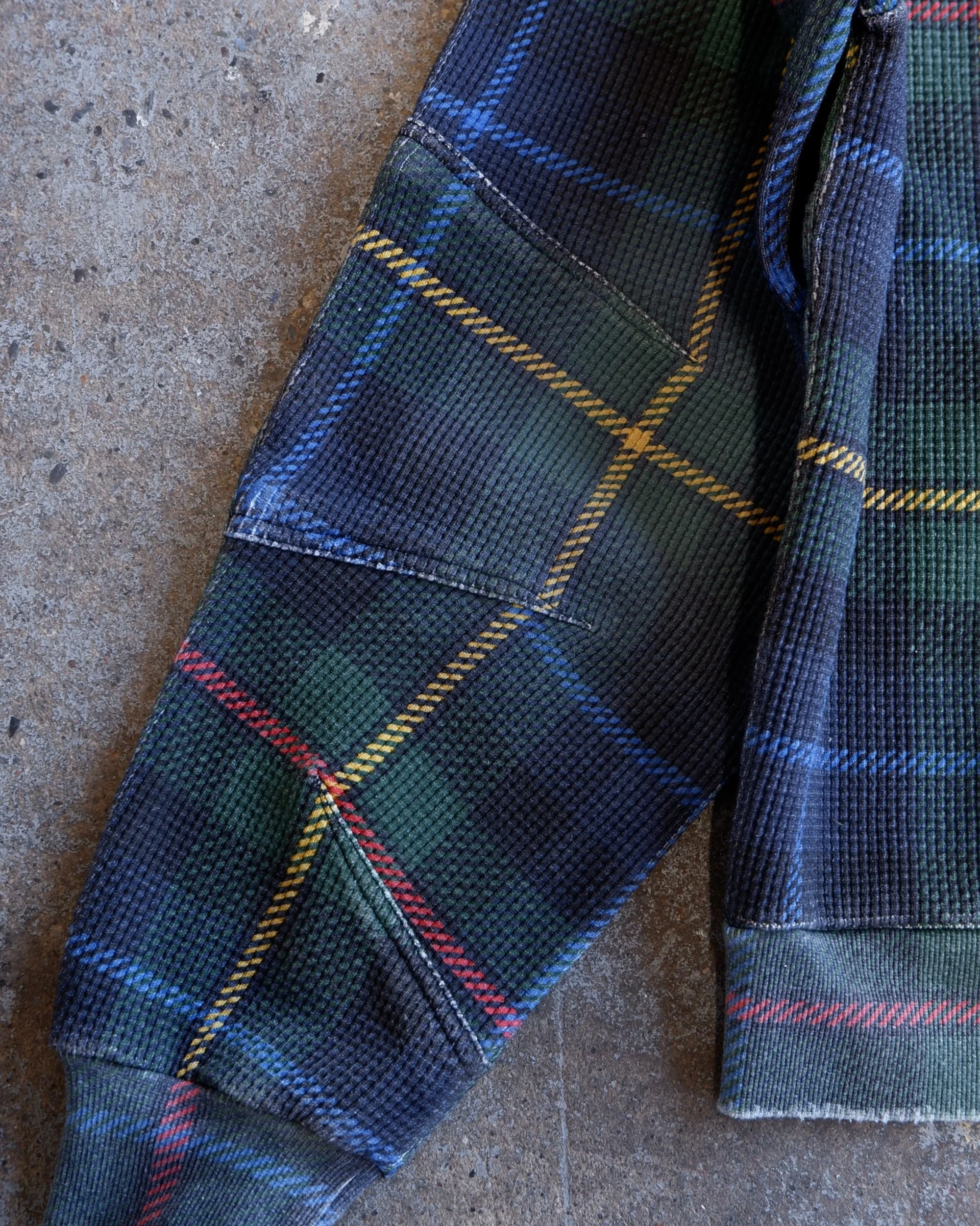 Tartan Plaid Hoodie Navy - Image 7