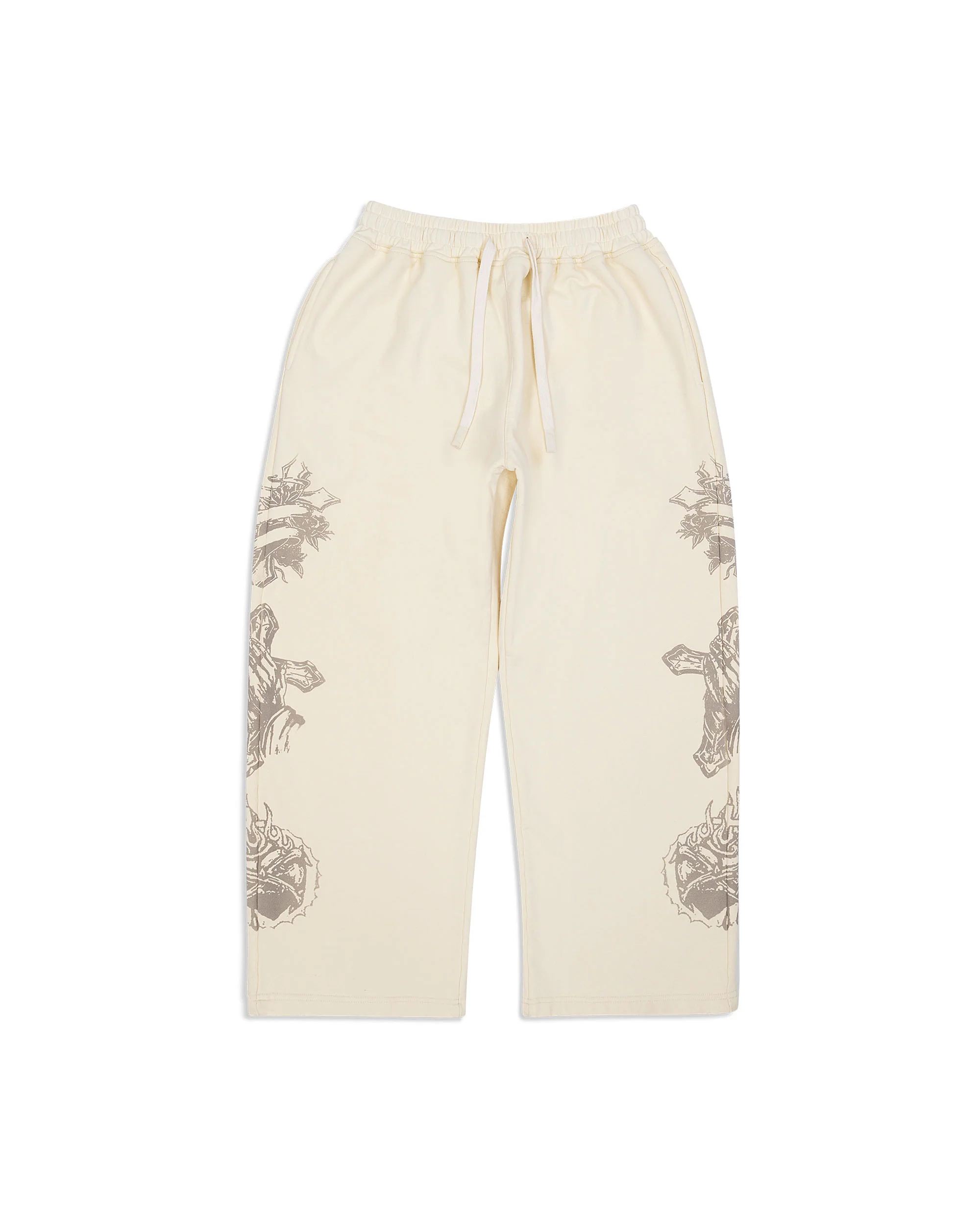 "Tatted Believer" Sweatpants (Cream)