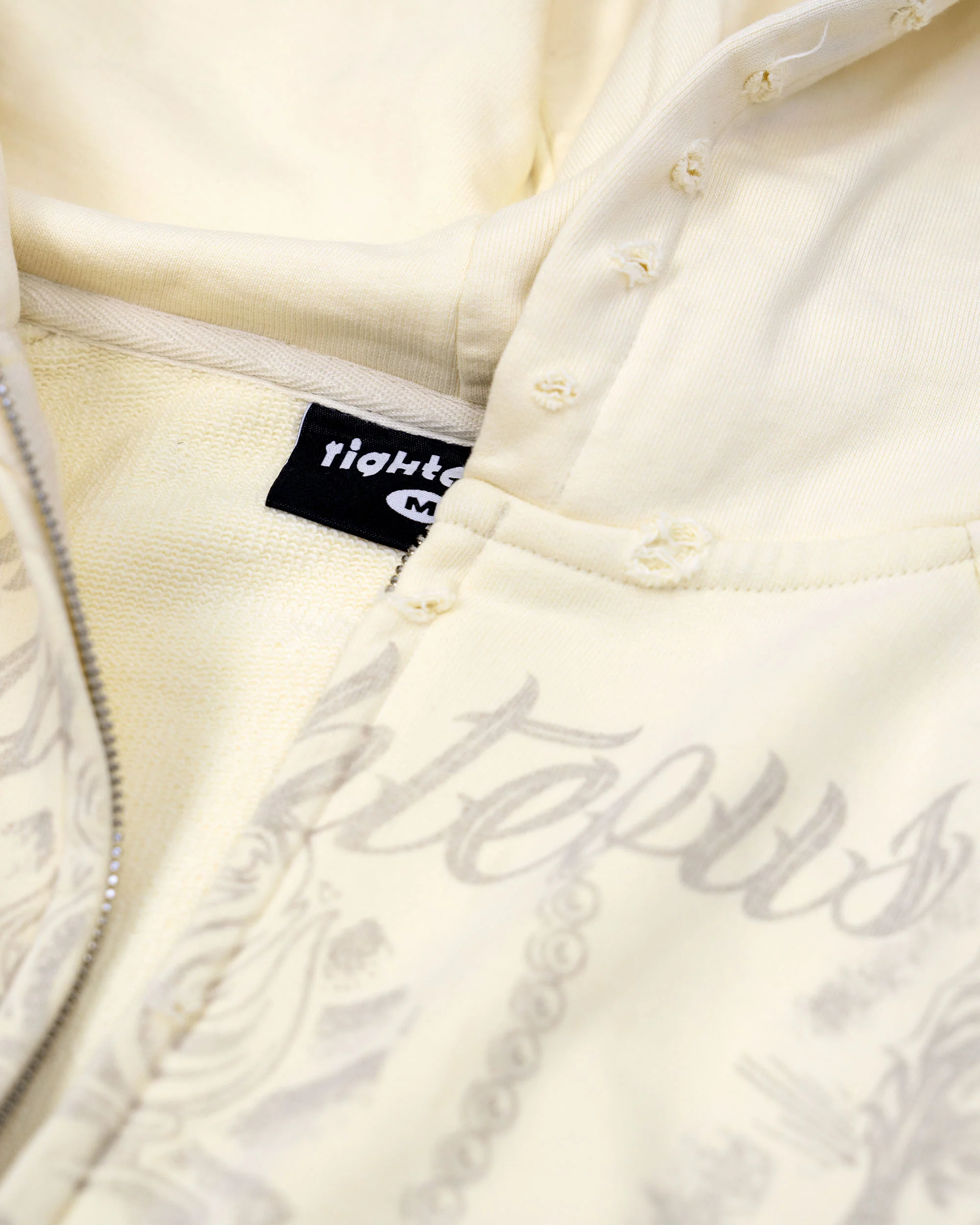 "Tatted Believer" Zip Up (Cream) - Image 2
