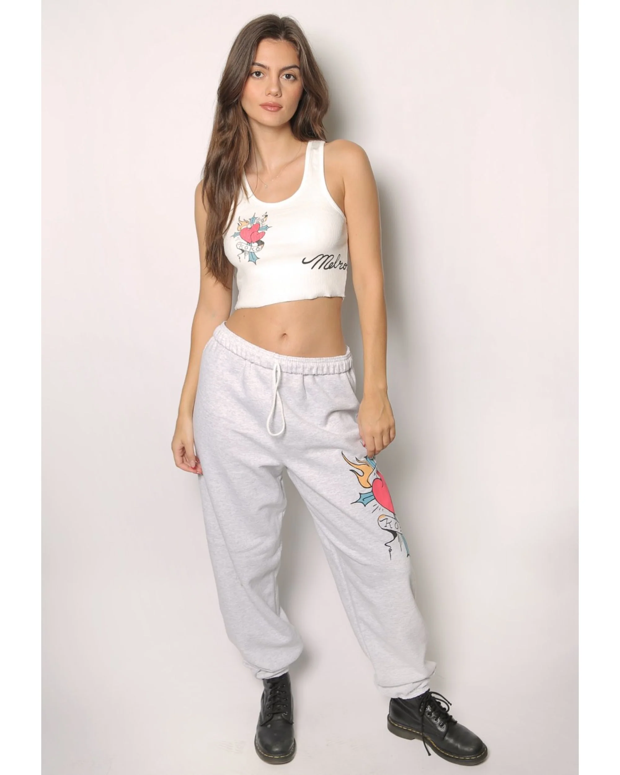 Tattooed Cross iamkoko.la Original Sweatpants - Image 2