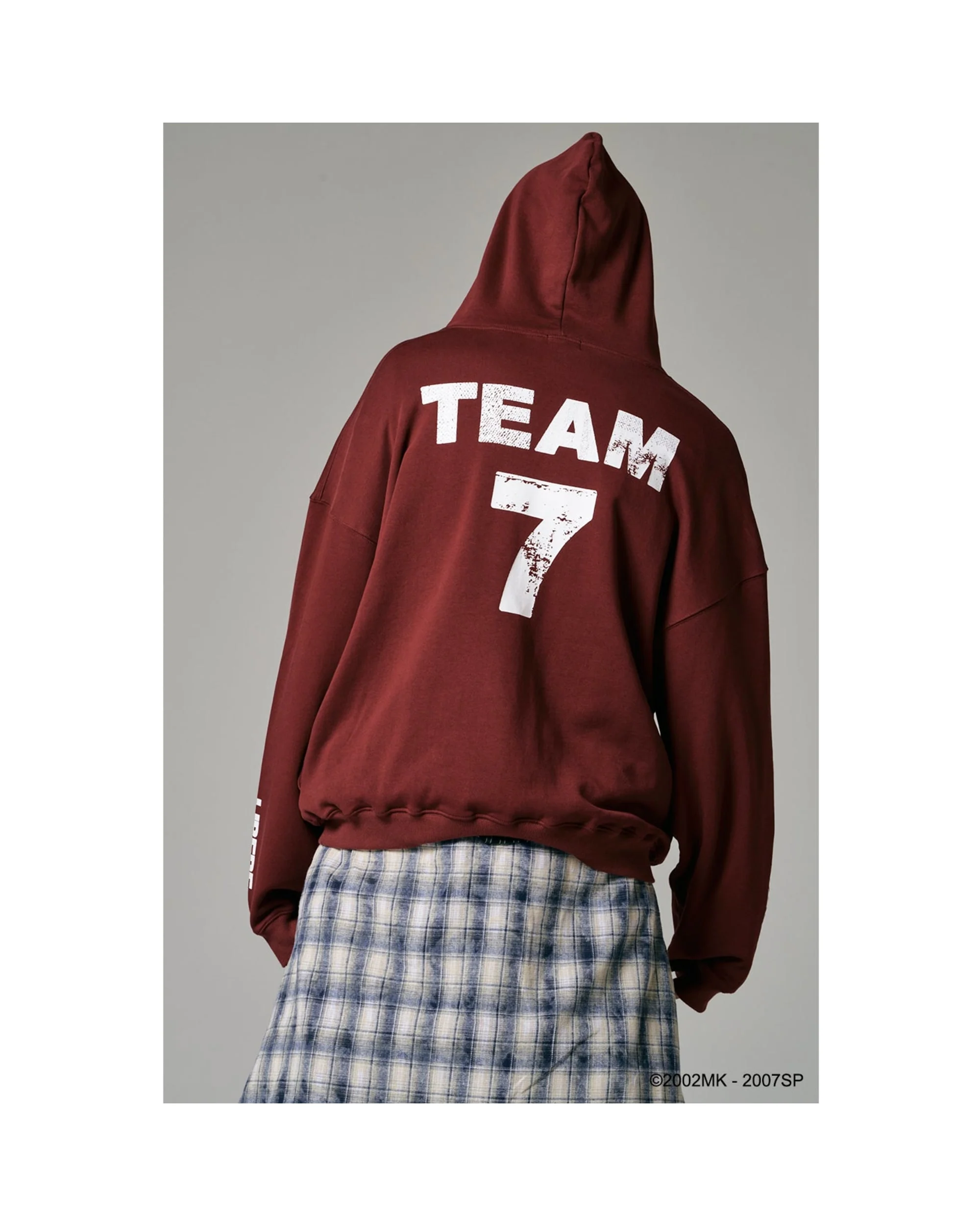 TEAM 7 HOODIE - BURGUNDY - Image 6