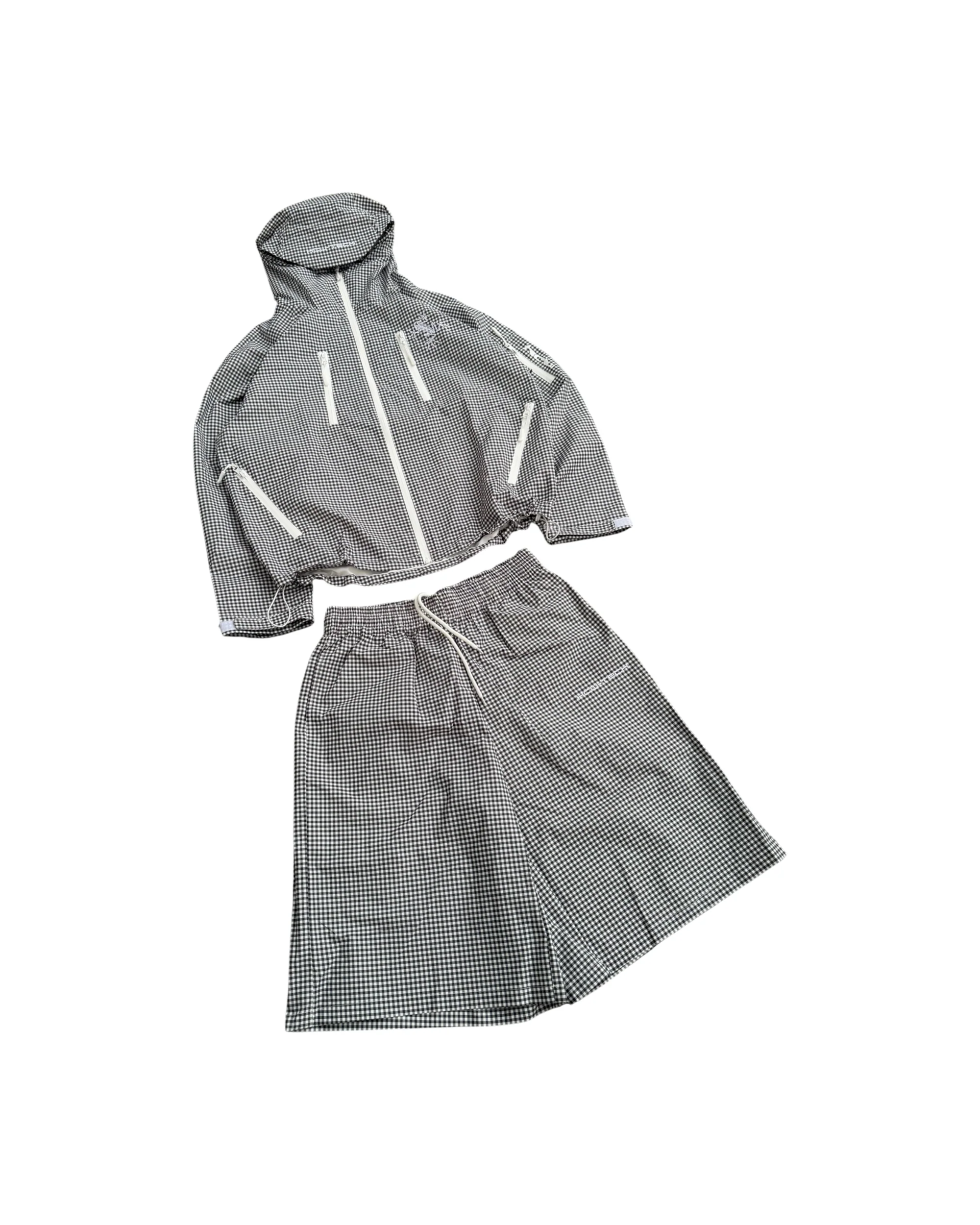 TECH SHORTS (BLACK PLAID) - Image 4