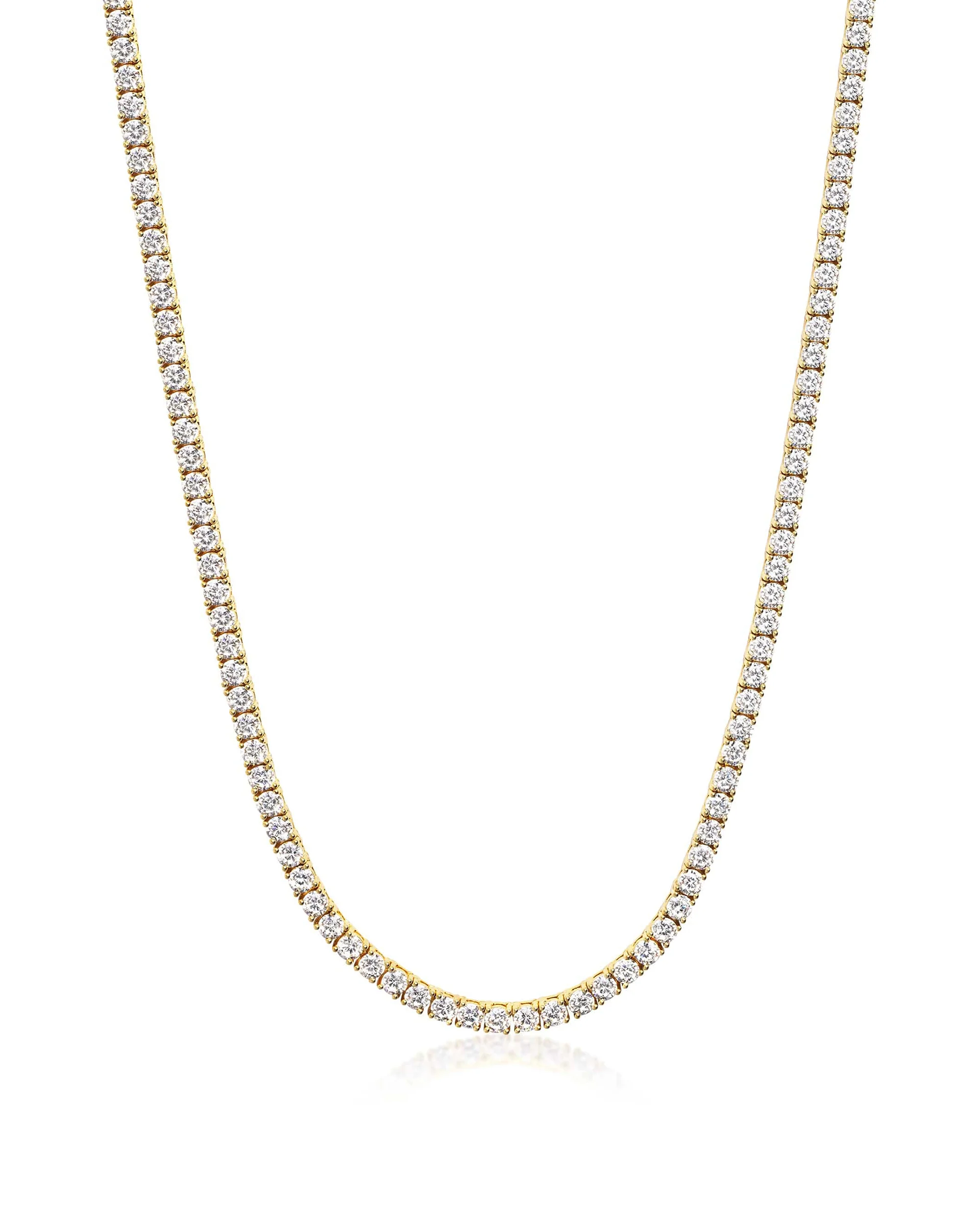 Tennis Necklace in Gold