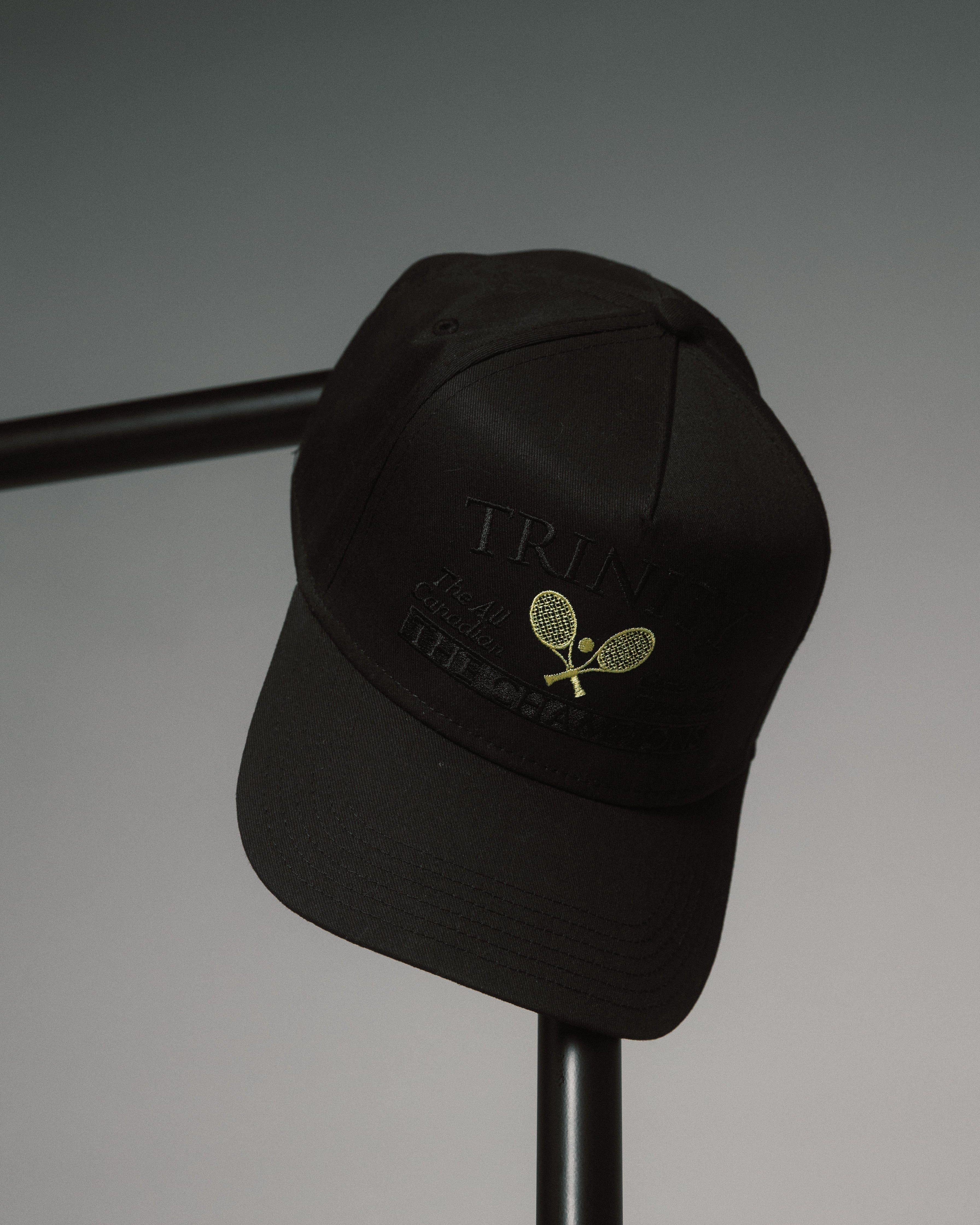 Tennis Snapback Hat - Midnight Black - Image 3