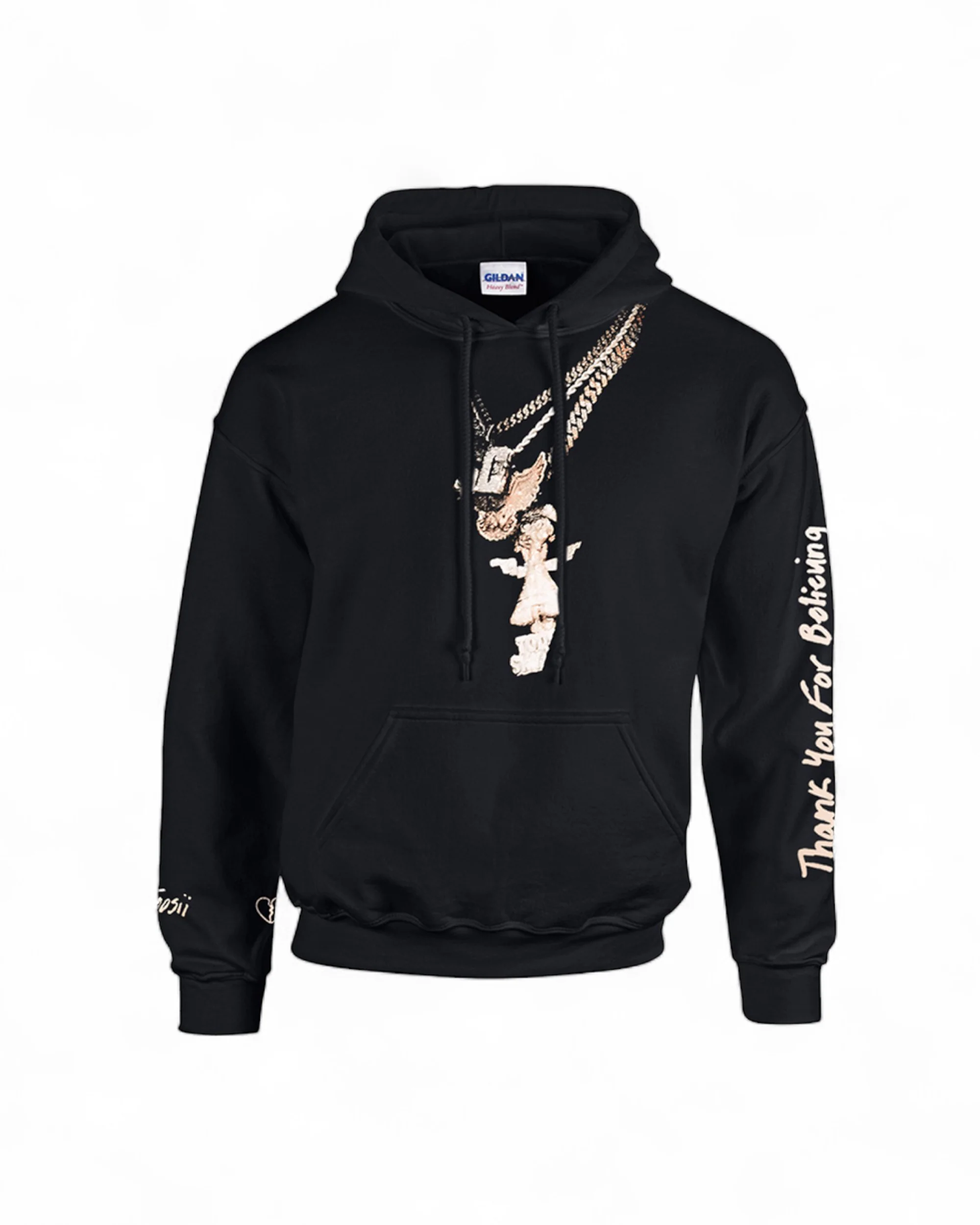 Thank You For Believing Chains Black Hoodie