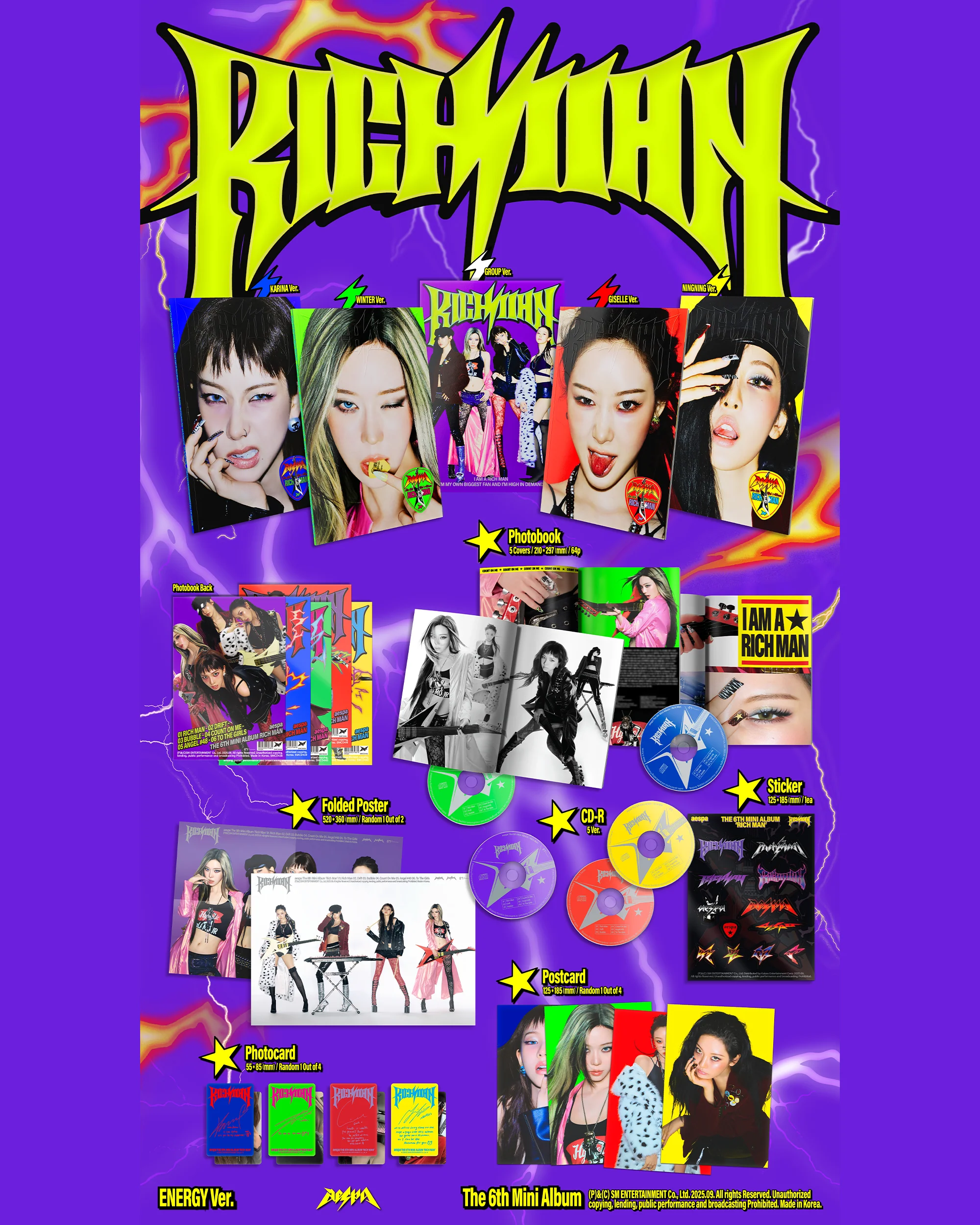 The 6th Mini Album 'Rich Man' (ENERGY Ver.) (GROUP Version) - Image 2