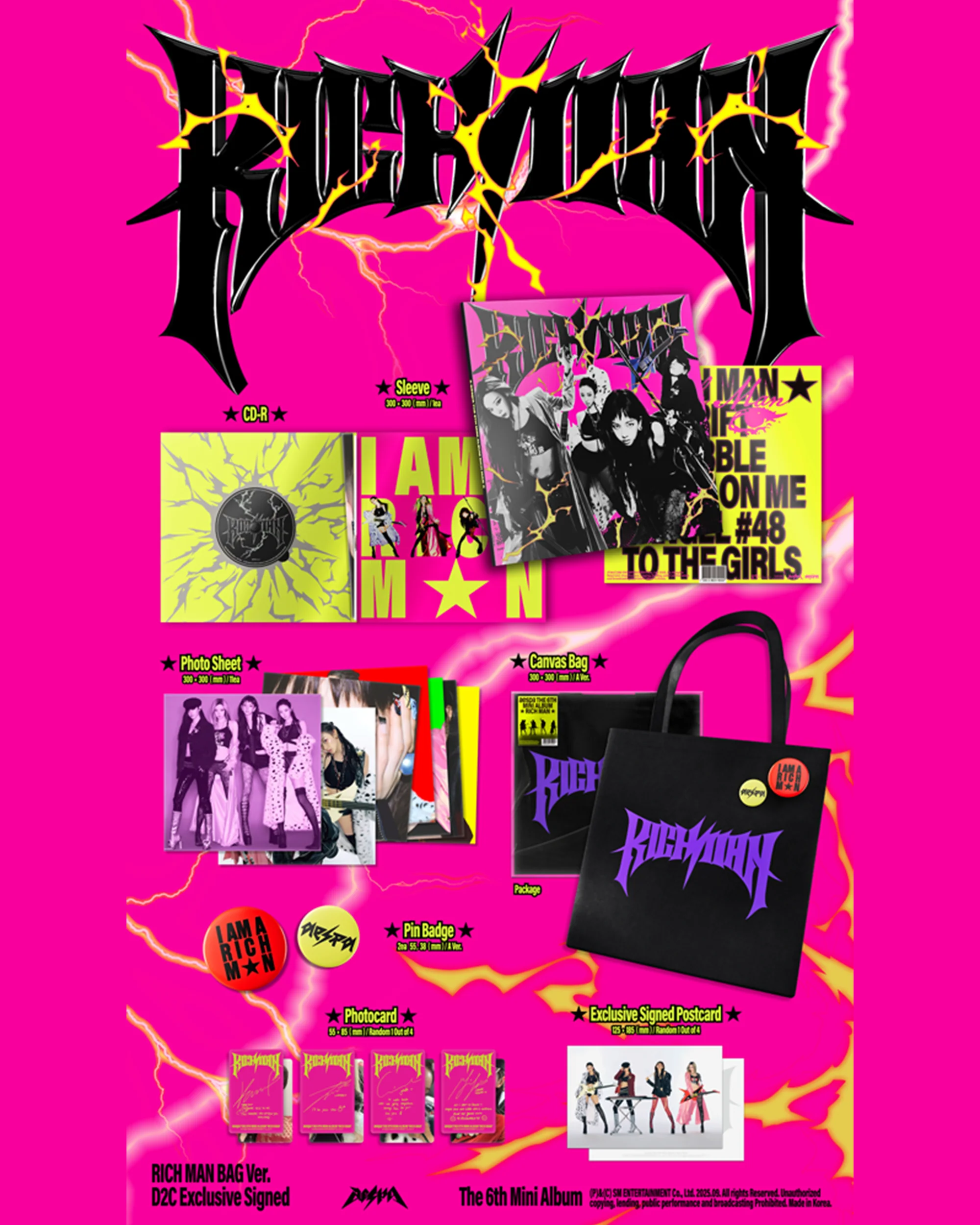 The 6th Mini Album 'Rich Man' (RICH MAN BAG Ver.) (Version A) (Signed) - Image 2