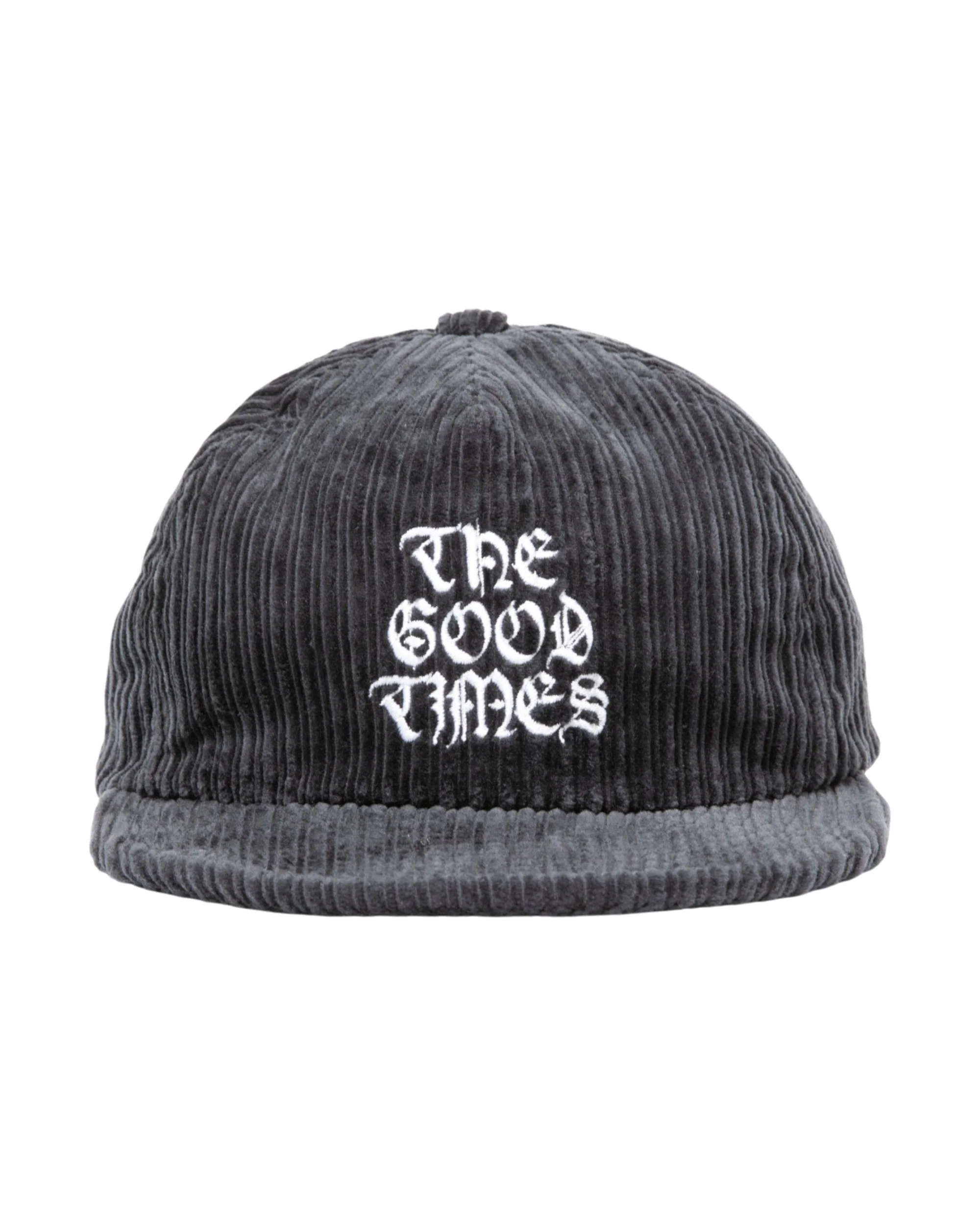 THE GOOD TIMES CORDUROY CAP - CHARCOAL