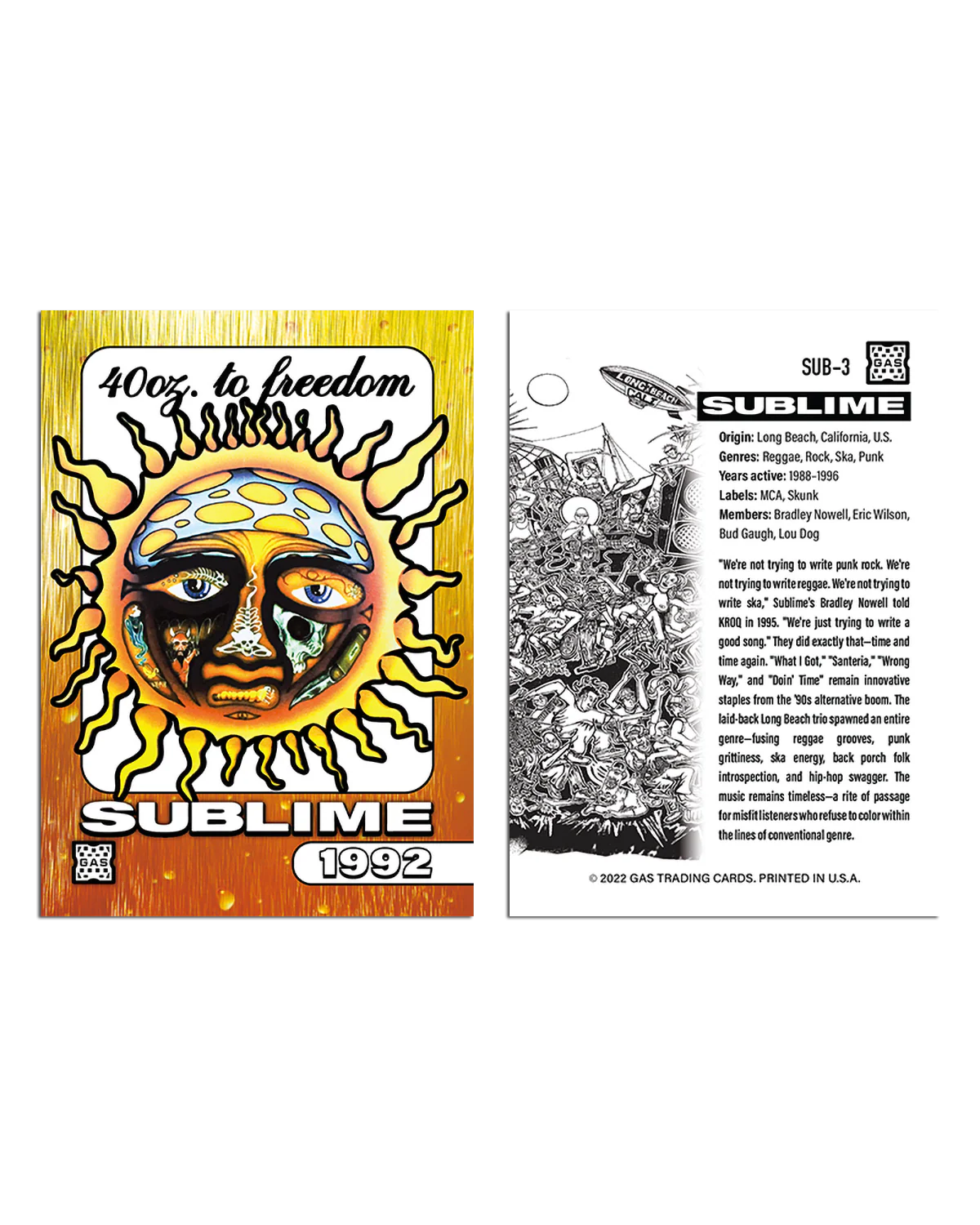 The Official Sublime GAS Trading Cards #1-3 Base Bundle - Image 8