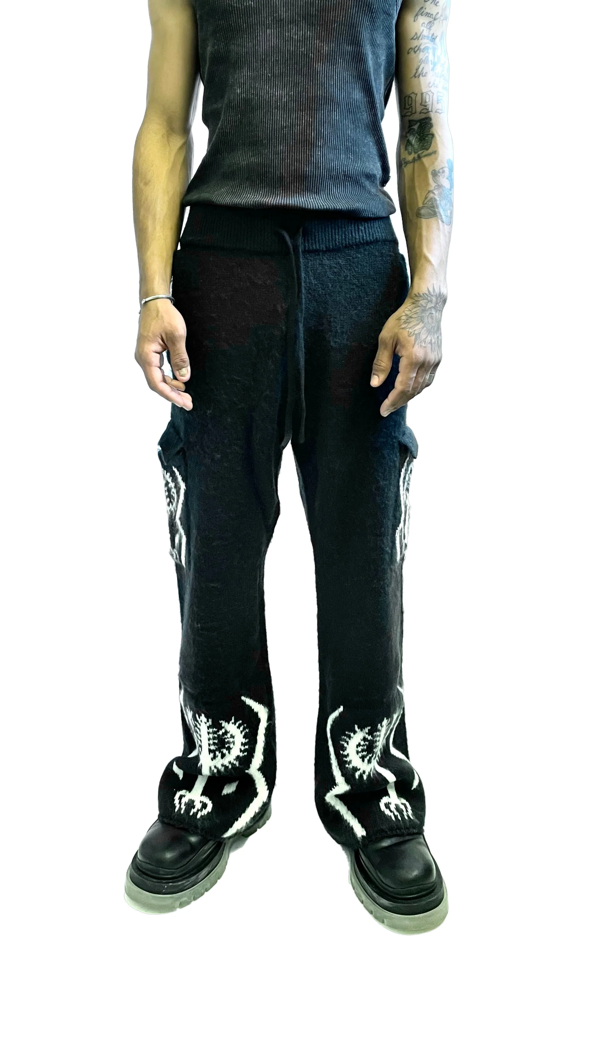 The Sacred Tree Mohair Flared Cargos (BLK) - Image 9