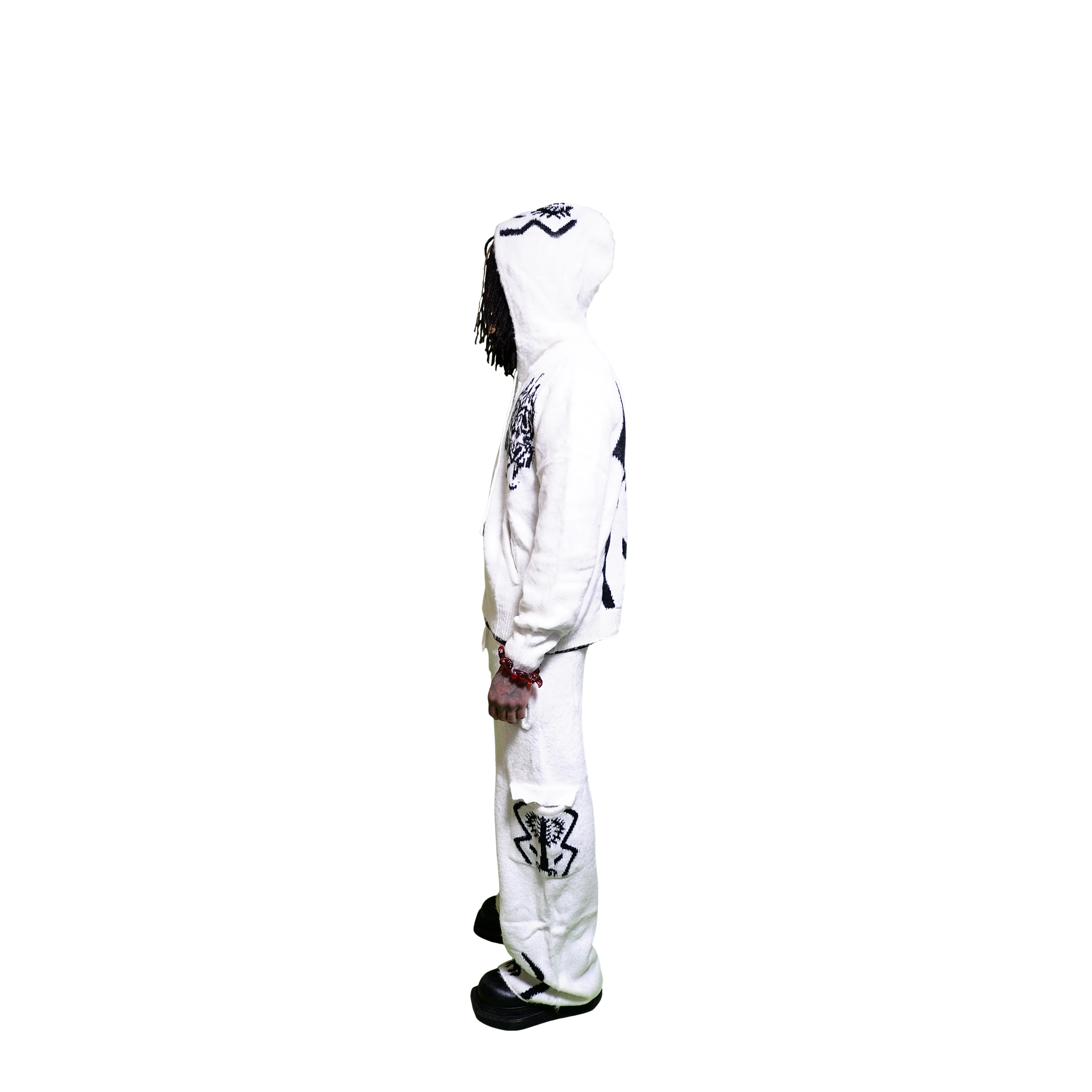 The Sacred Tree Mohair Flared Cargos (WHT) - Image 7