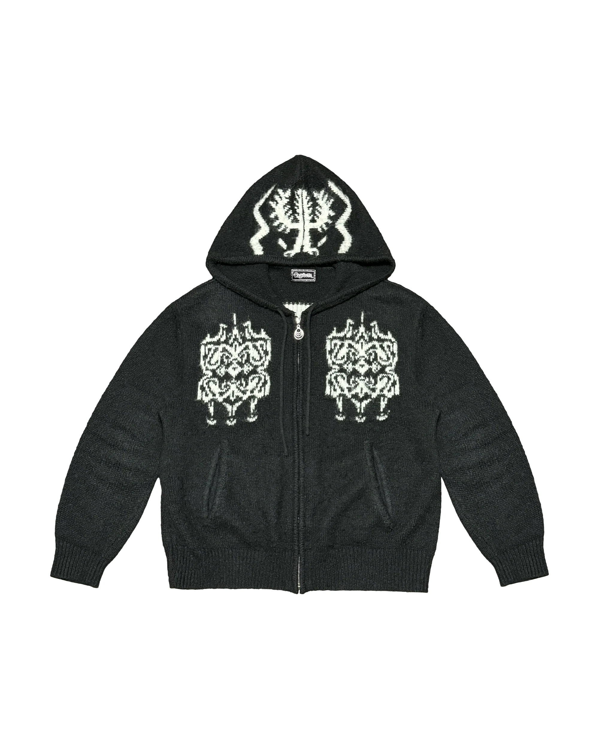 The Sacred Tree Mohair Zip Hoodie (BLK)