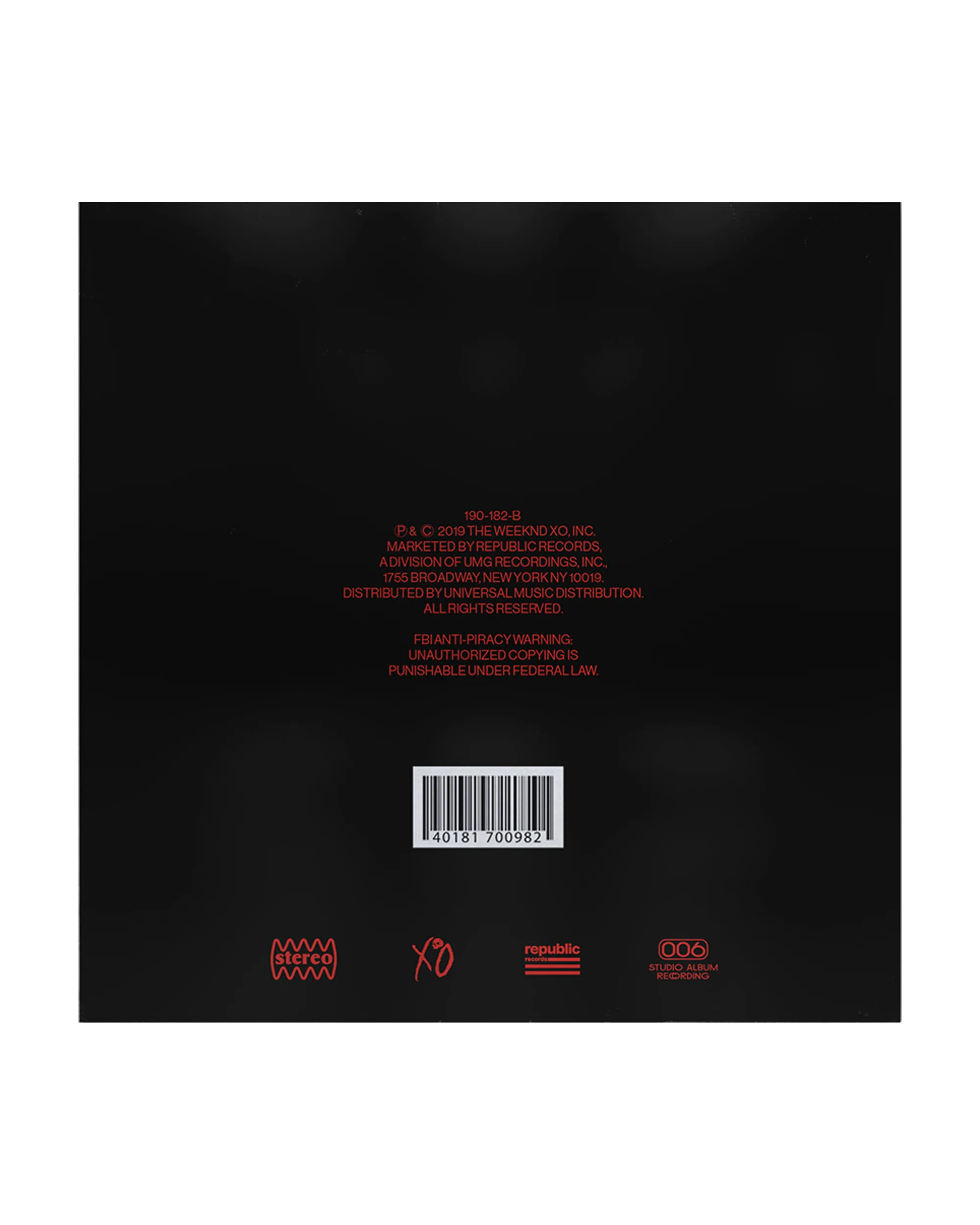 The Weeknd, AFTER HOURS HOLOGRAPHIC LP - Image 3