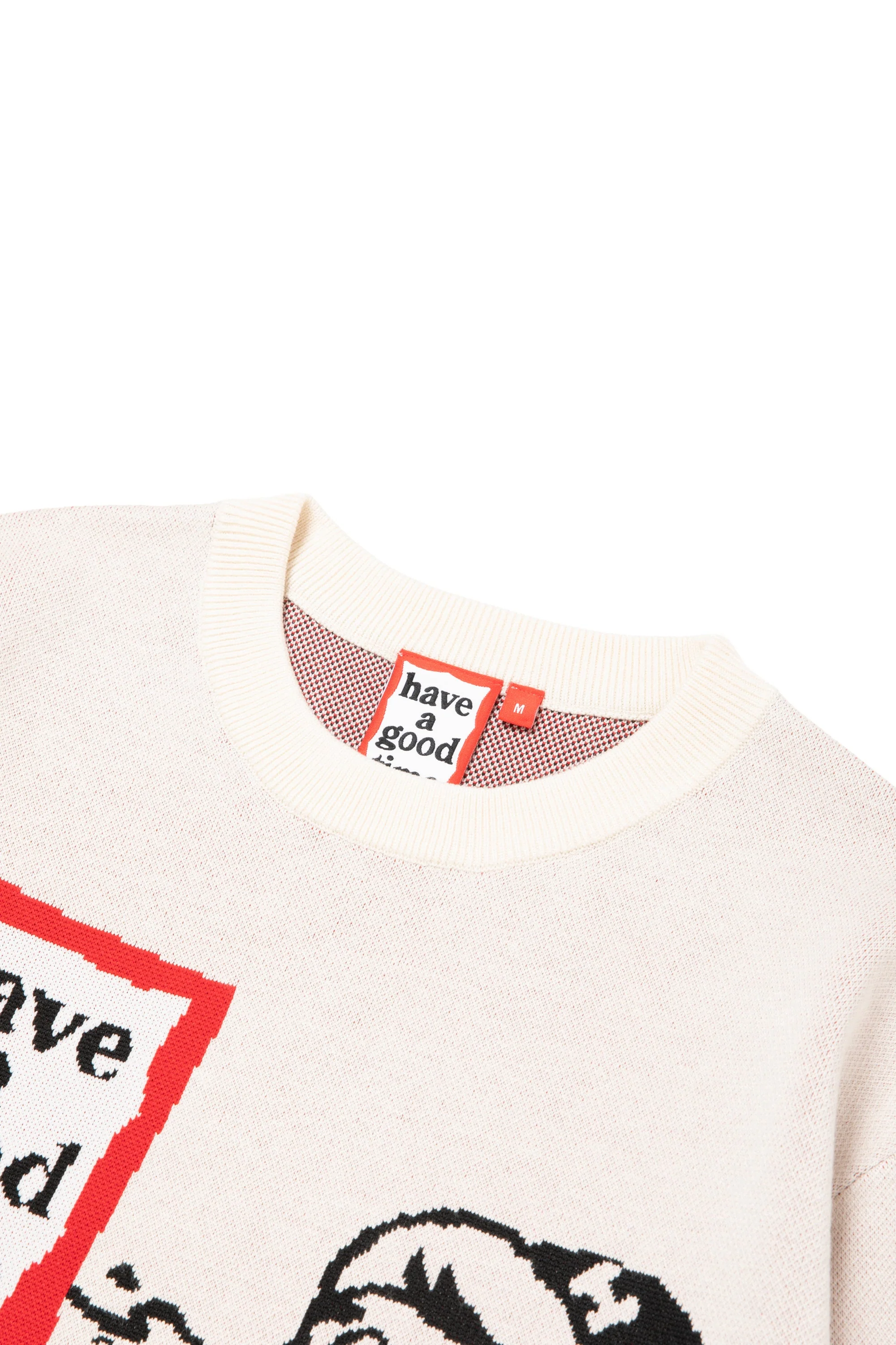 THROW UP MAN FRAME KNIT SWEATER OFF WHITE - Image 10