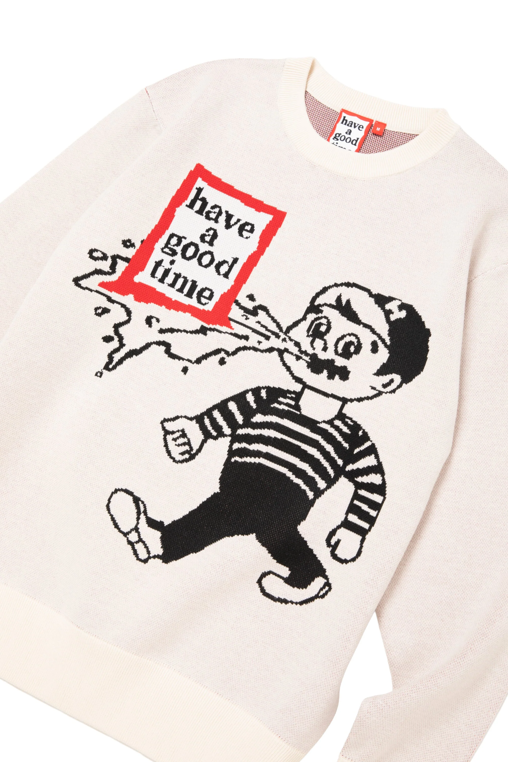 THROW UP MAN FRAME KNIT SWEATER OFF WHITE - Image 11
