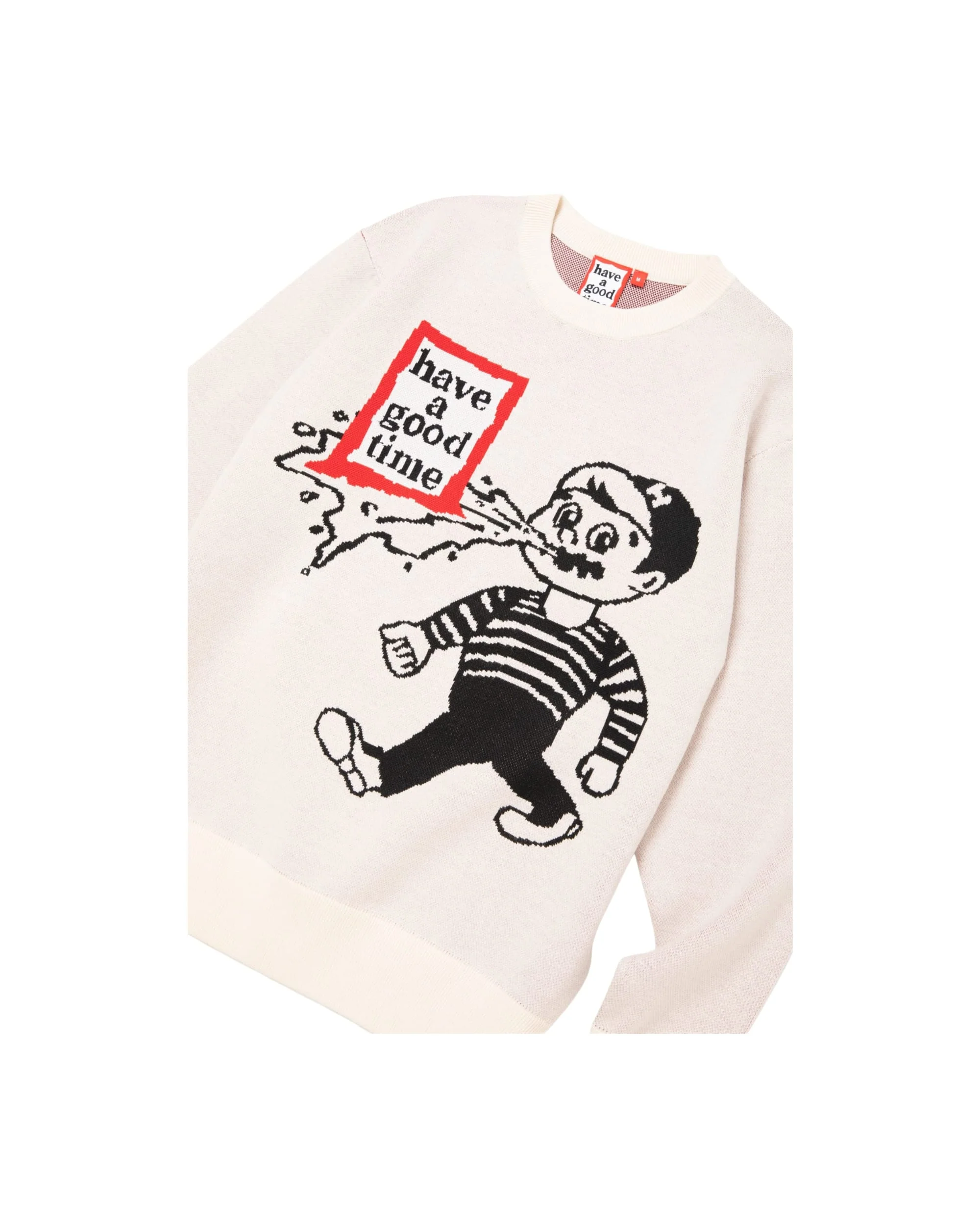 THROW UP MAN FRAME KNIT SWEATER OFF WHITE - Image 2