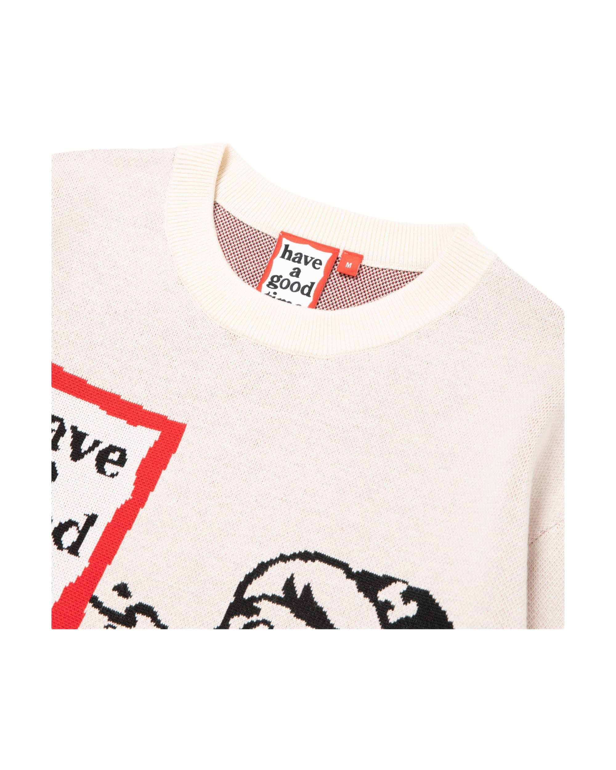 THROW UP MAN FRAME KNIT SWEATER OFF WHITE - Image 4