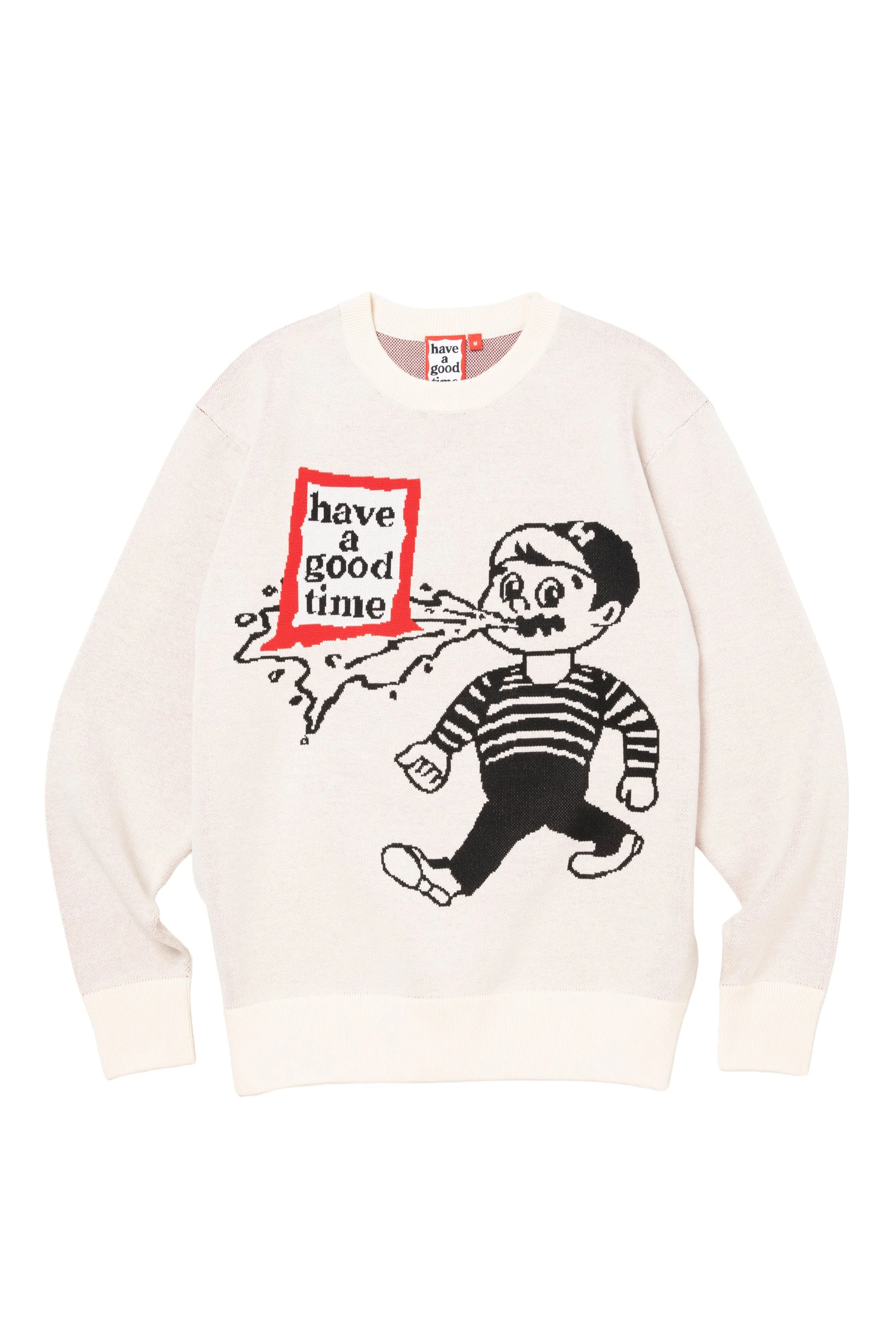 THROW UP MAN FRAME KNIT SWEATER OFF WHITE - Image 9