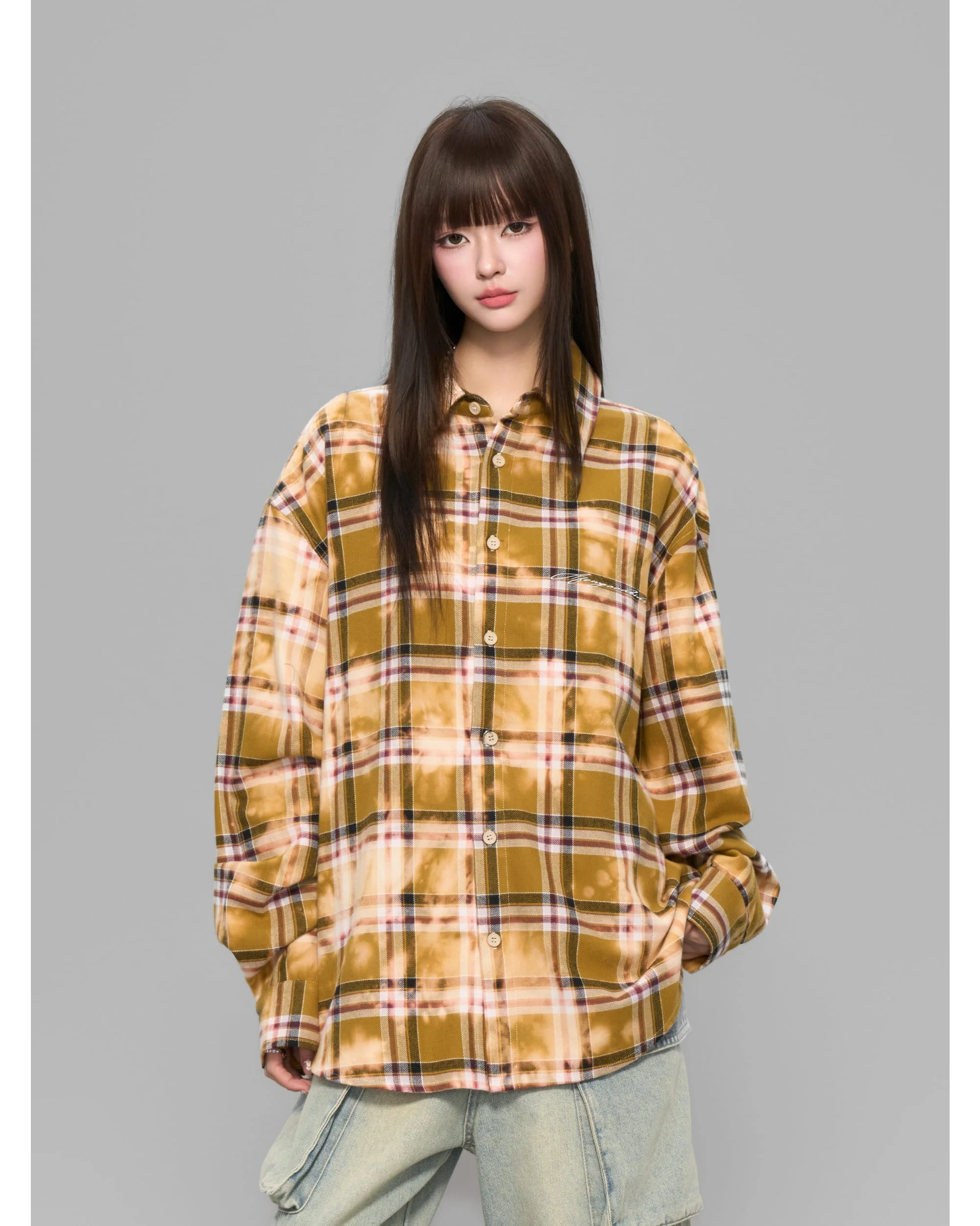 Tie-dye check shirt - Image 10