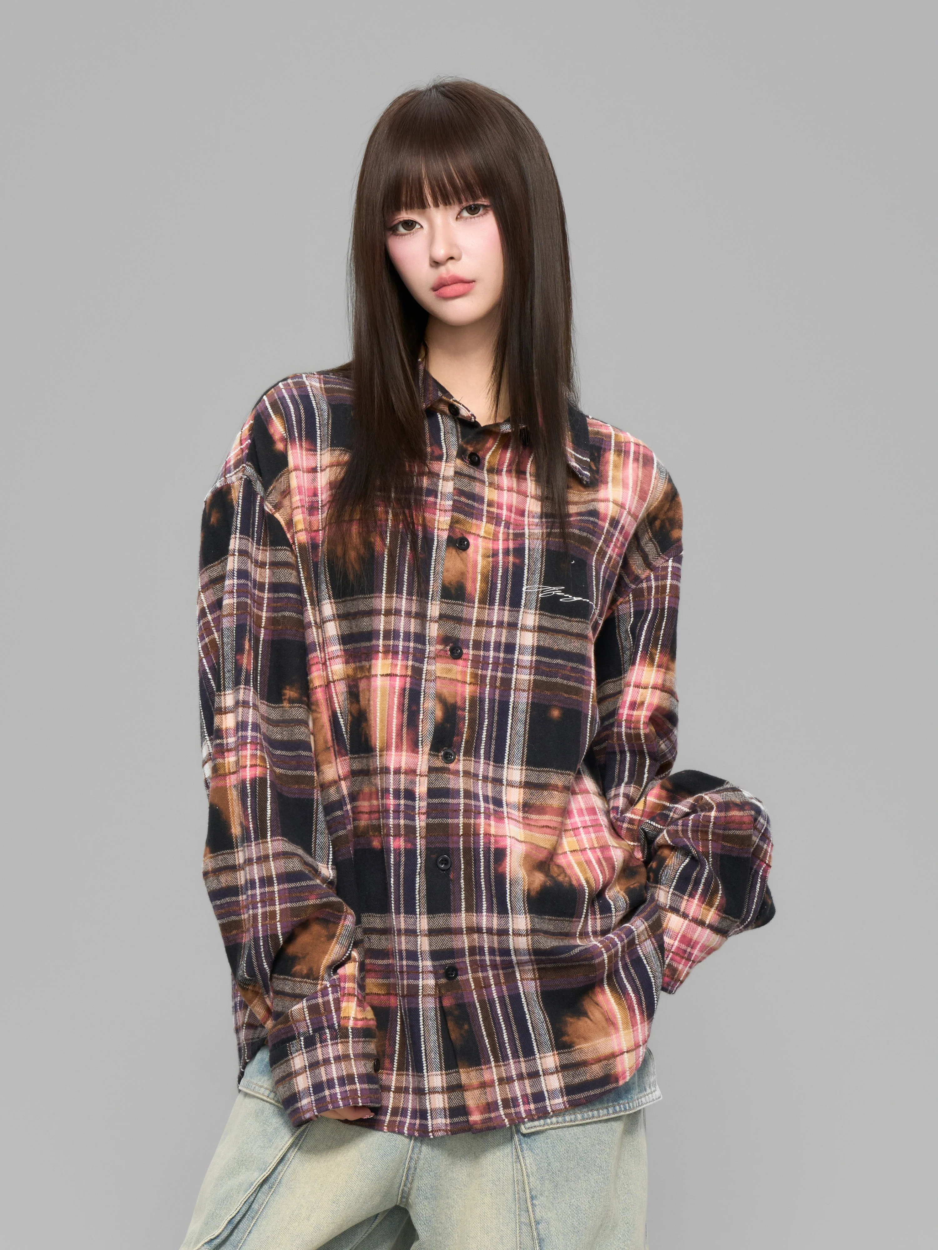 Tie-dye check shirt - Image 12