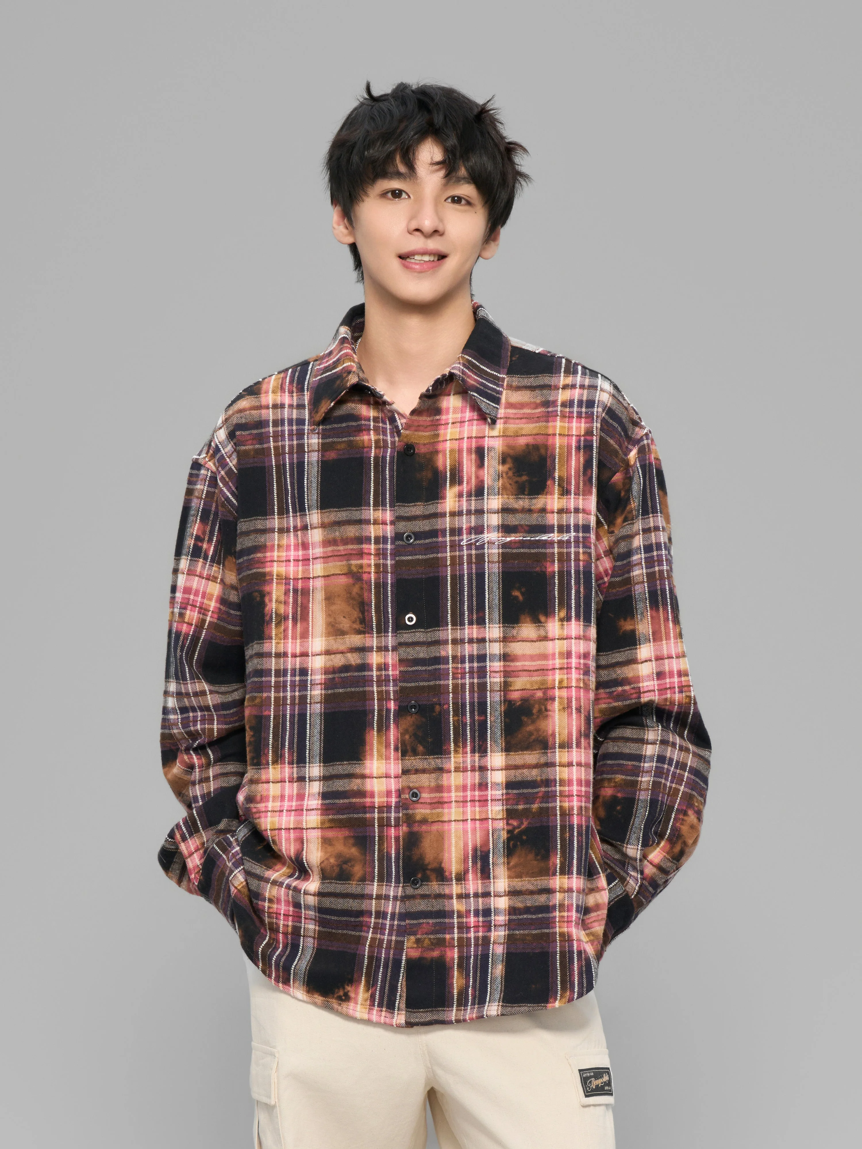 Tie-dye check shirt - Image 15