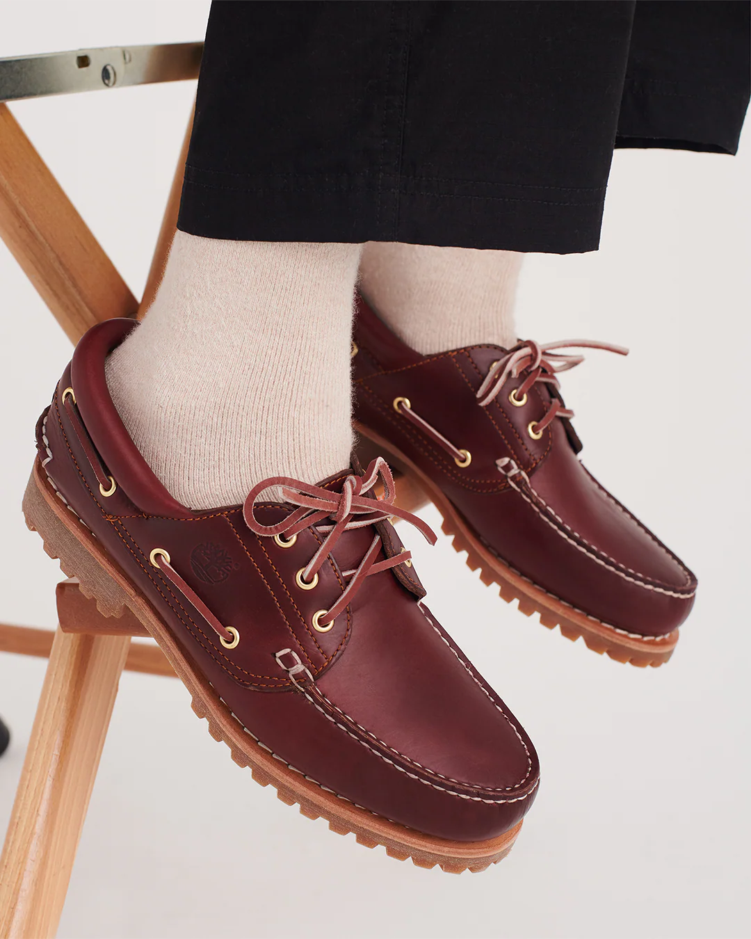 Timberland Authentics 3-Eye Boat Shoe - Burgundy - Image 2