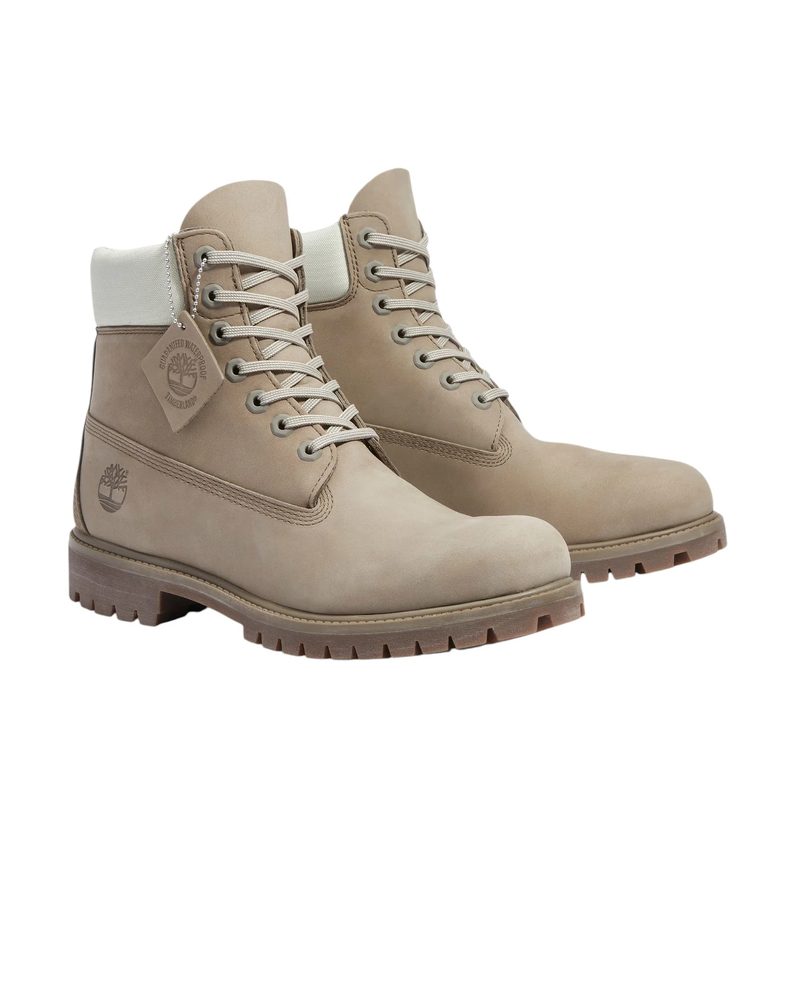 Timberland Premium 6-Inch Boot - Medium Grey Nubuck w/ Light Green - Image 3