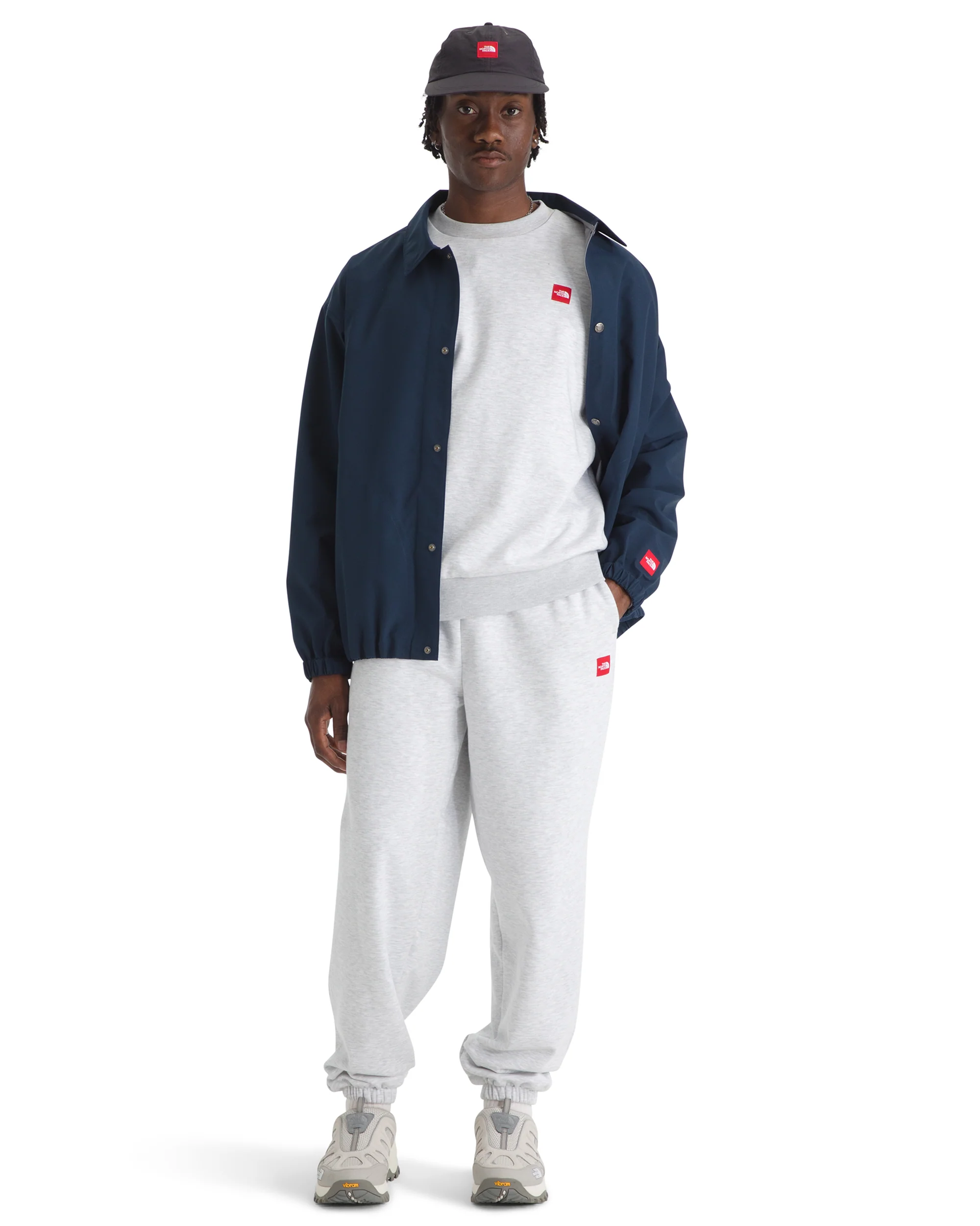 TNF M RED BOX CREWNECK GREY - Image 3