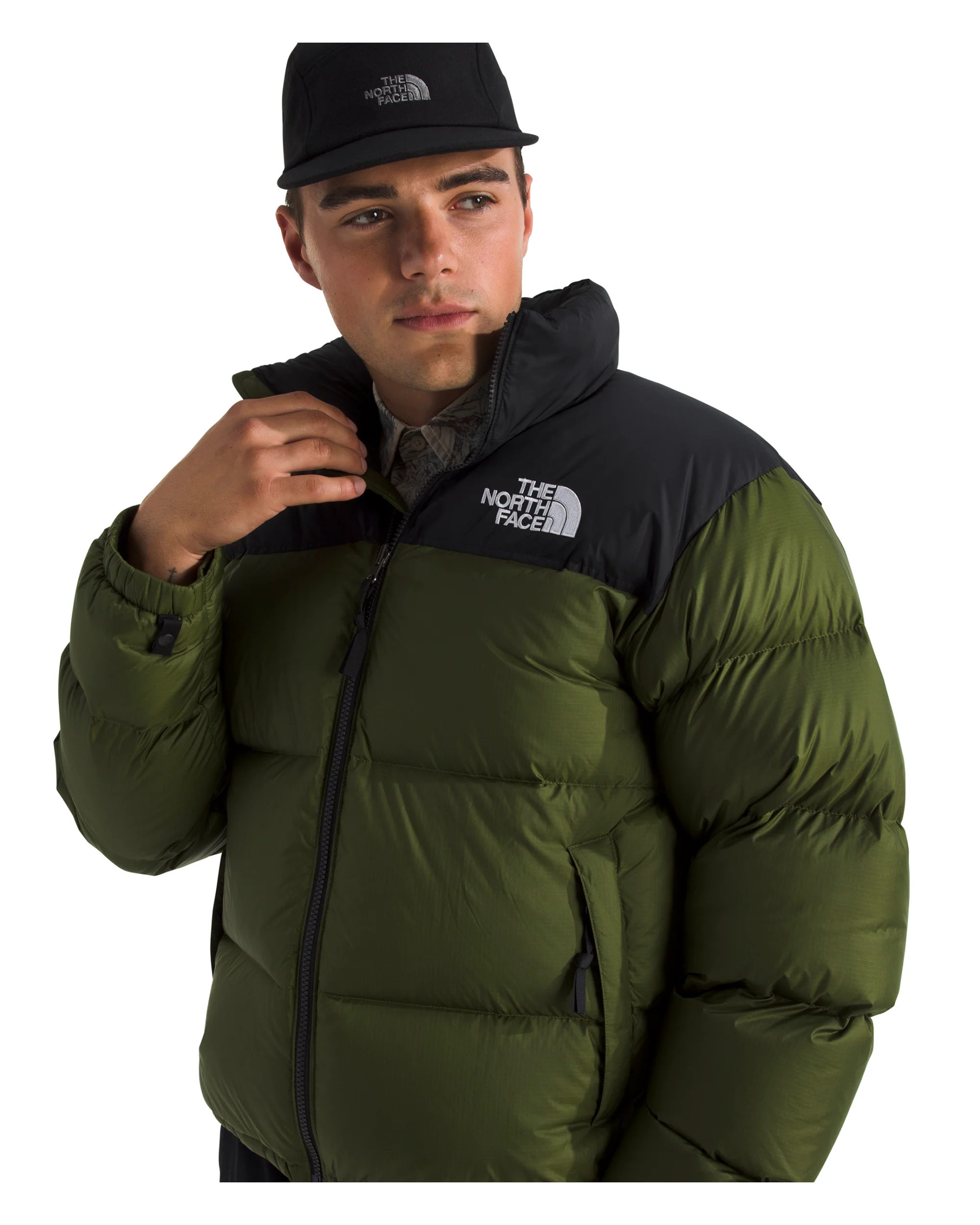 TNF MEN'S 1996 RETRO NUPTSE JACKET - WOODLAND GREEN/BLACK - Image 4