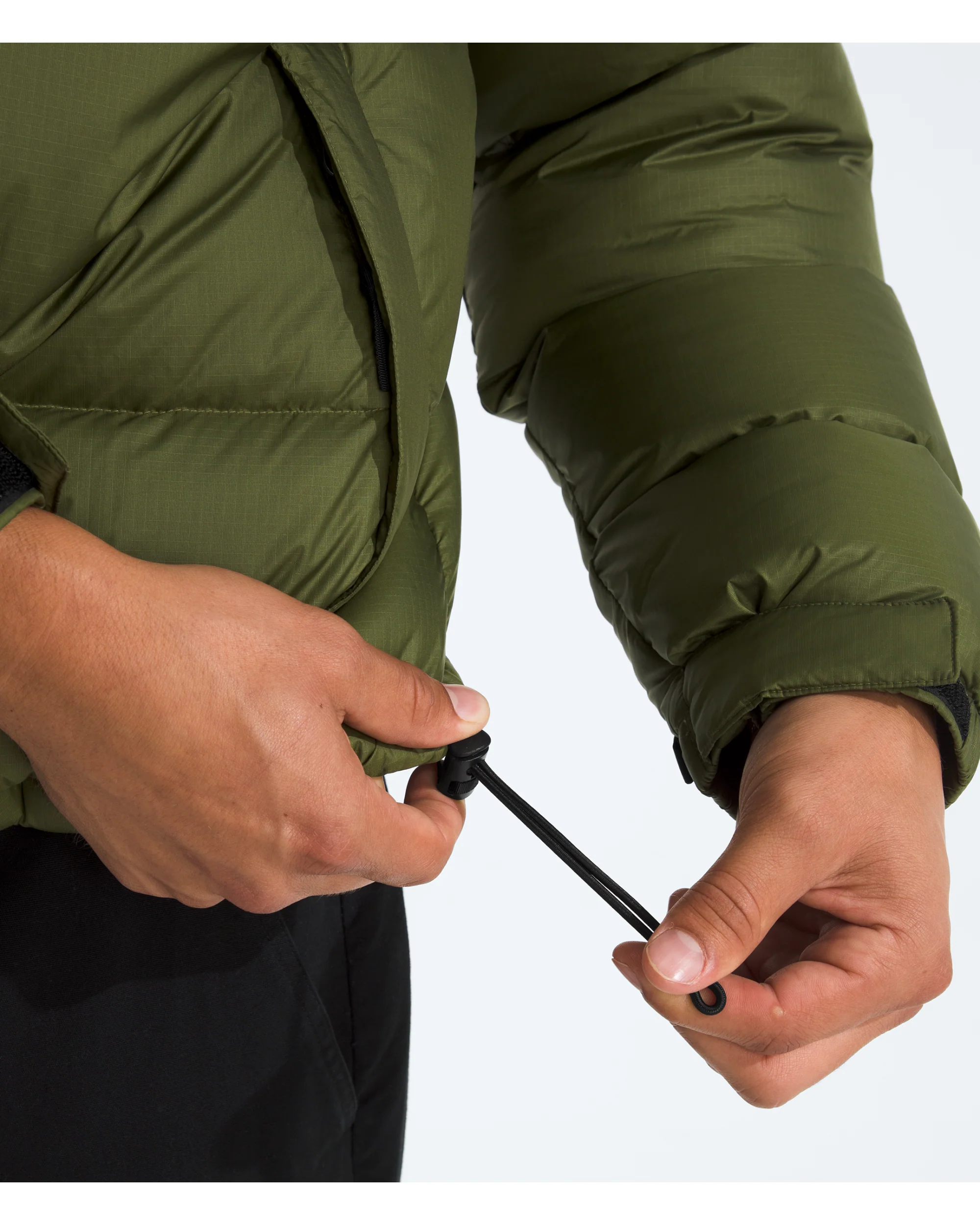 TNF MEN'S 1996 RETRO NUPTSE JACKET - WOODLAND GREEN/BLACK - Image 7