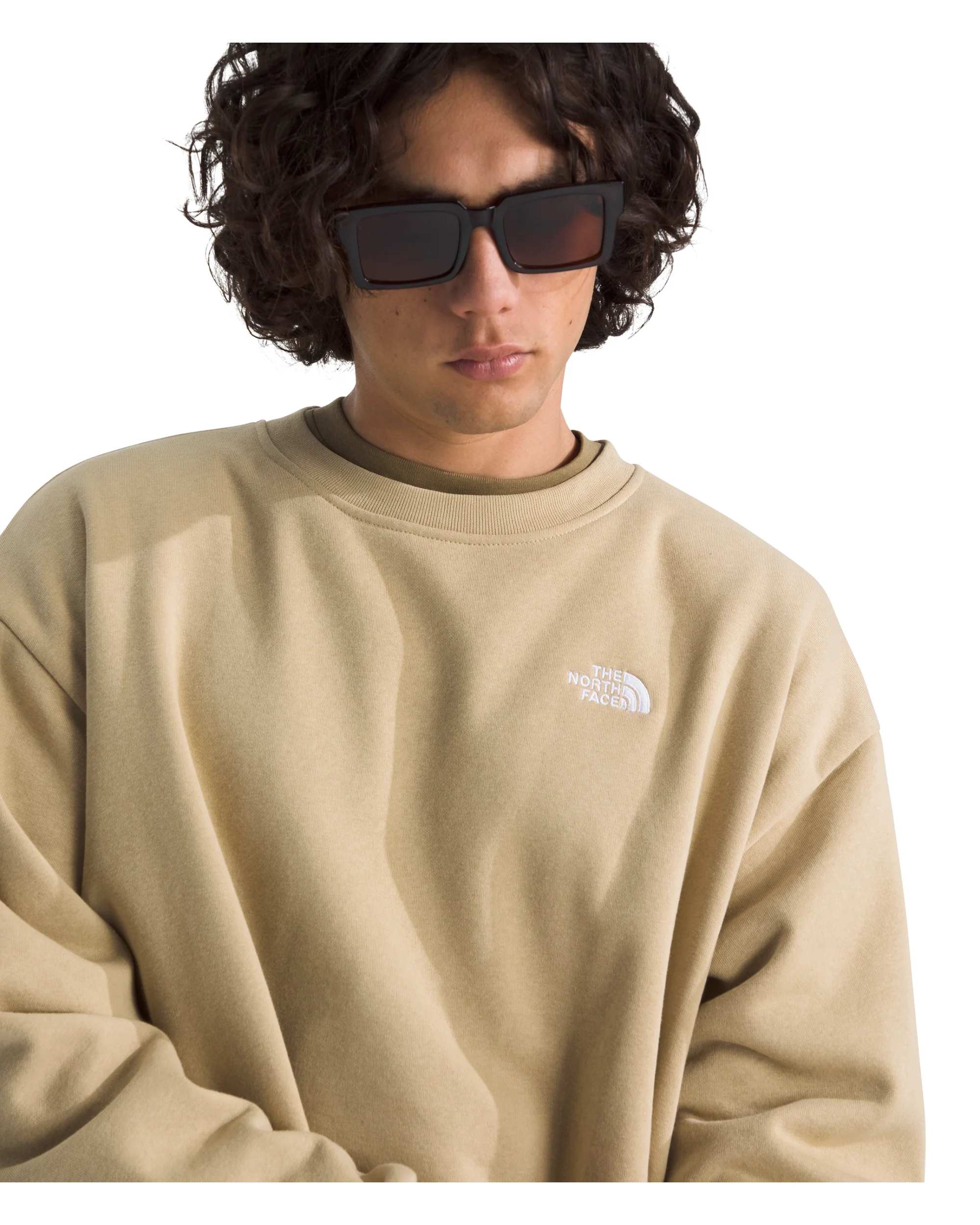 TNF MEN'S EVOLUTION SIMPLE DOME OVERSIZED CREW - KHAKI - Image 3