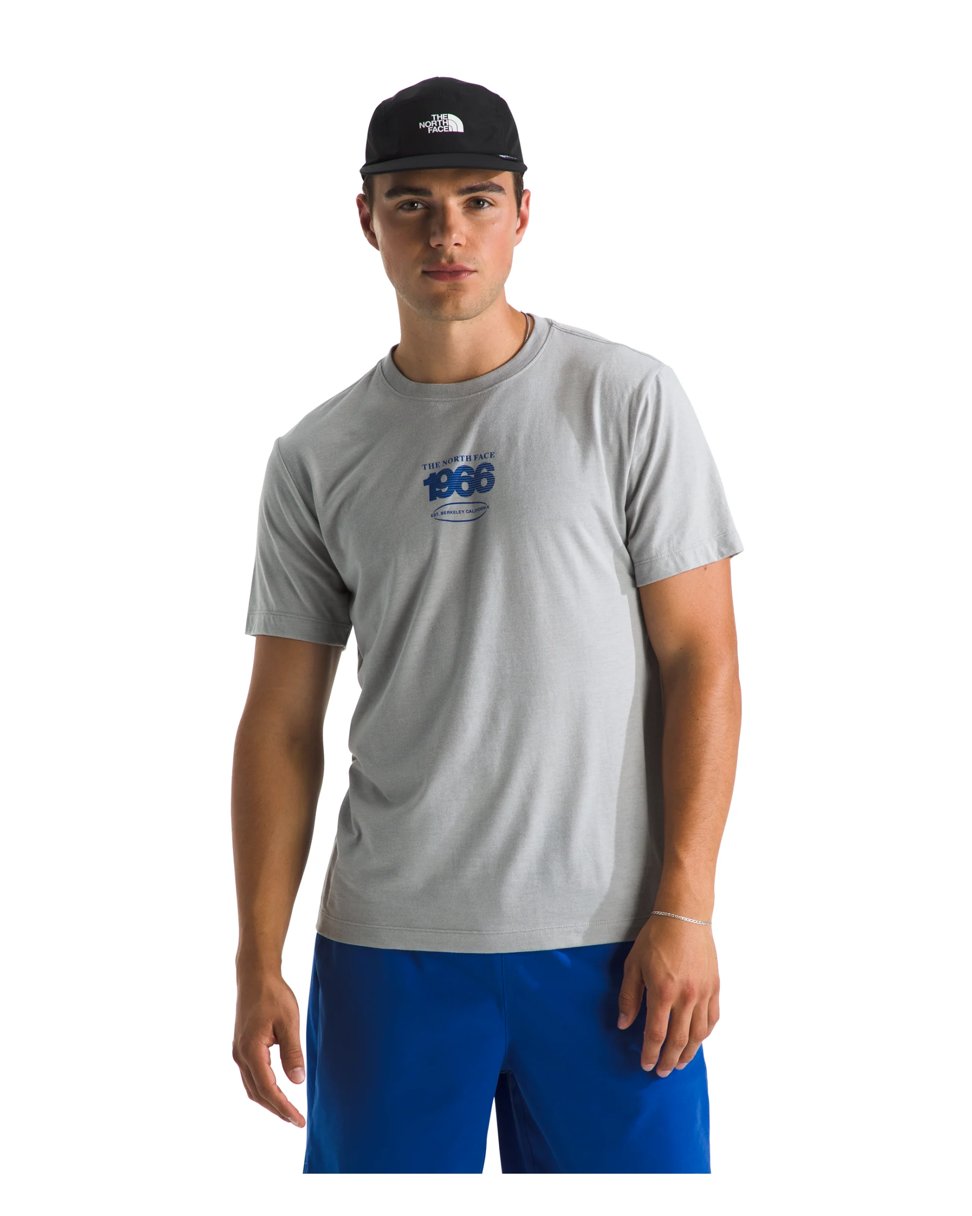 TNF MEN'S TRI-BLEND LOGO PLAY SHORT-SLEEVE TEE - GREY